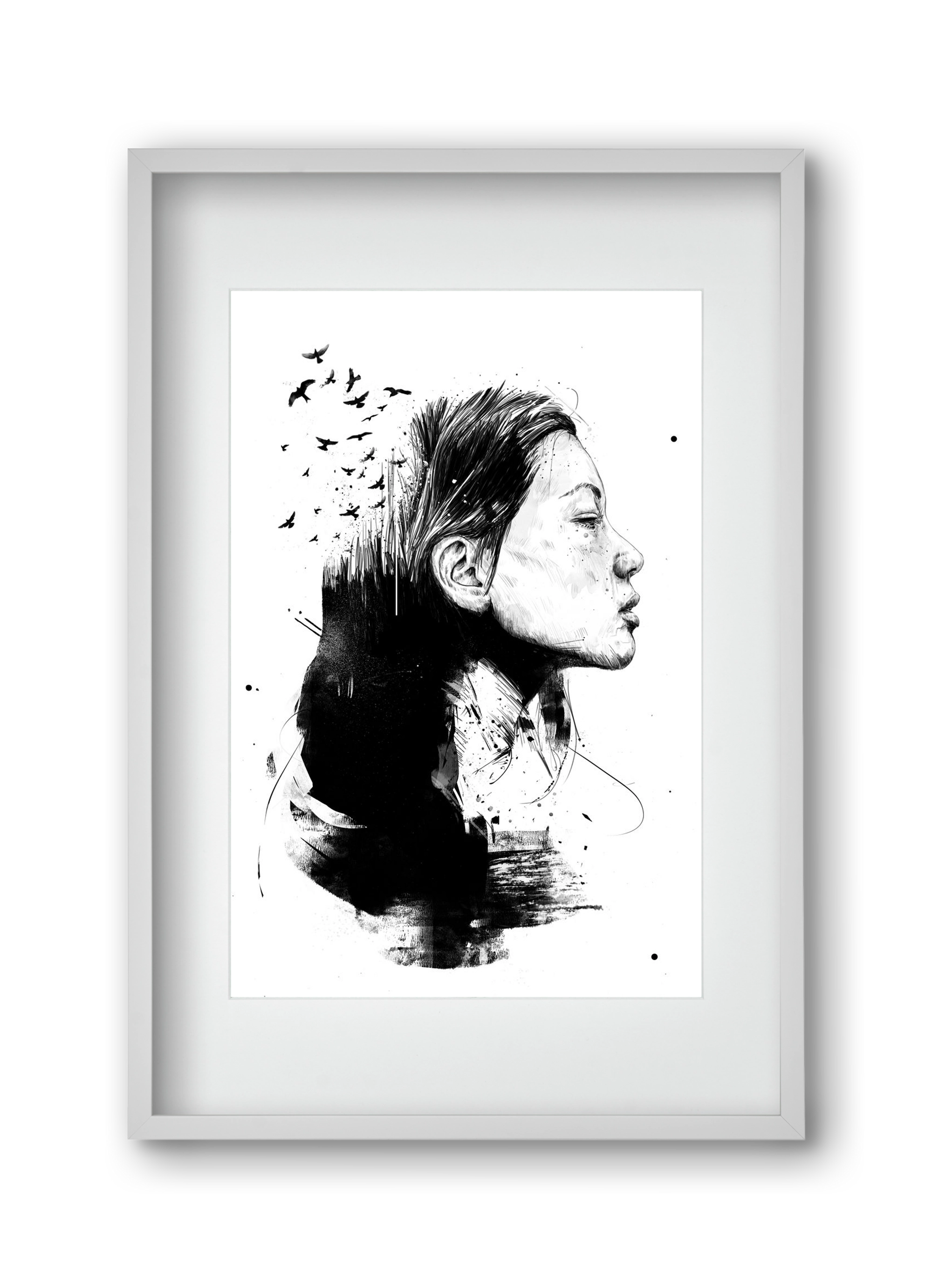 Open your mind, 30x45 cm (20x30 cm), Fehér keret, paszpartuval