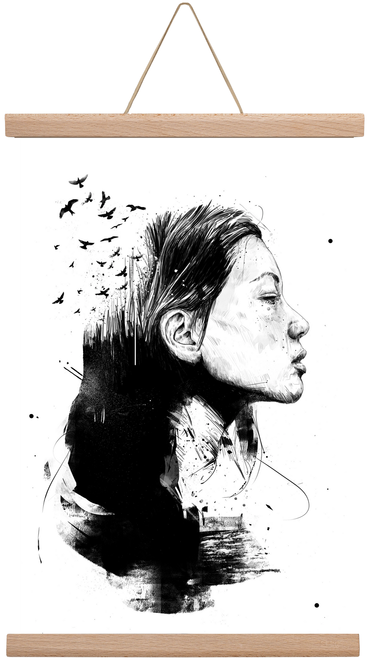 Open your mind, 30x45 cm (30x45 cm), Tölgy akasztó