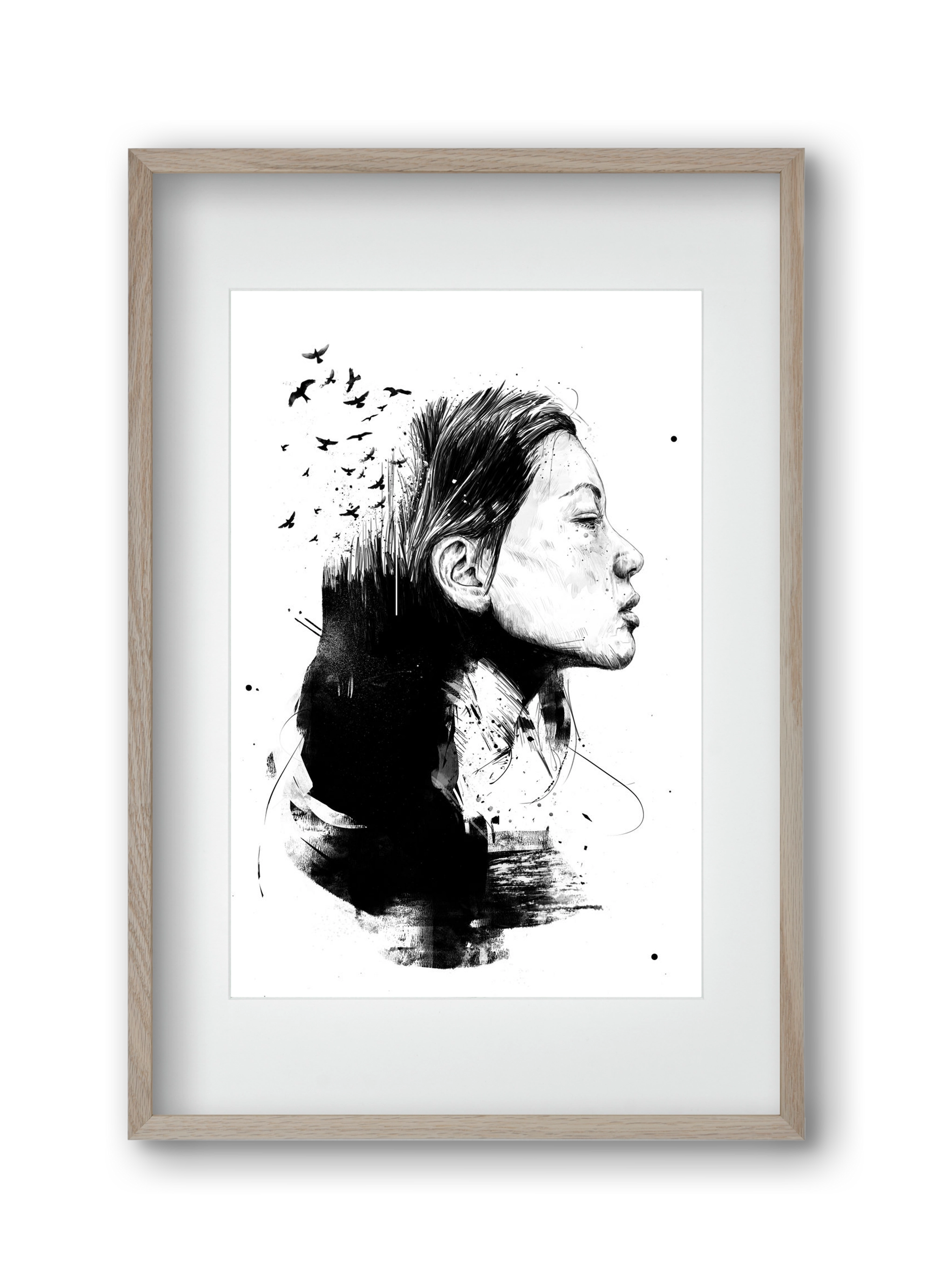 Open your mind, 30x45 cm (20x30 cm), Tölgy keret, paszpartuval