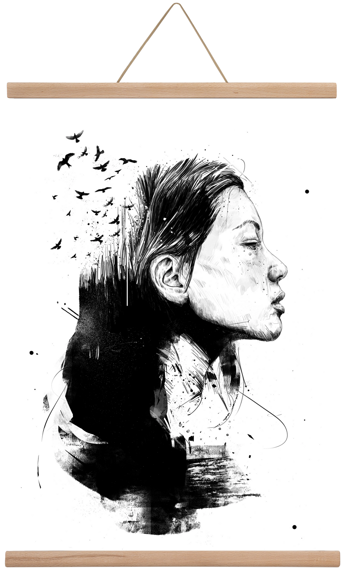 Open your mind, 40x60 cm (40x60 cm), Tölgy akasztó