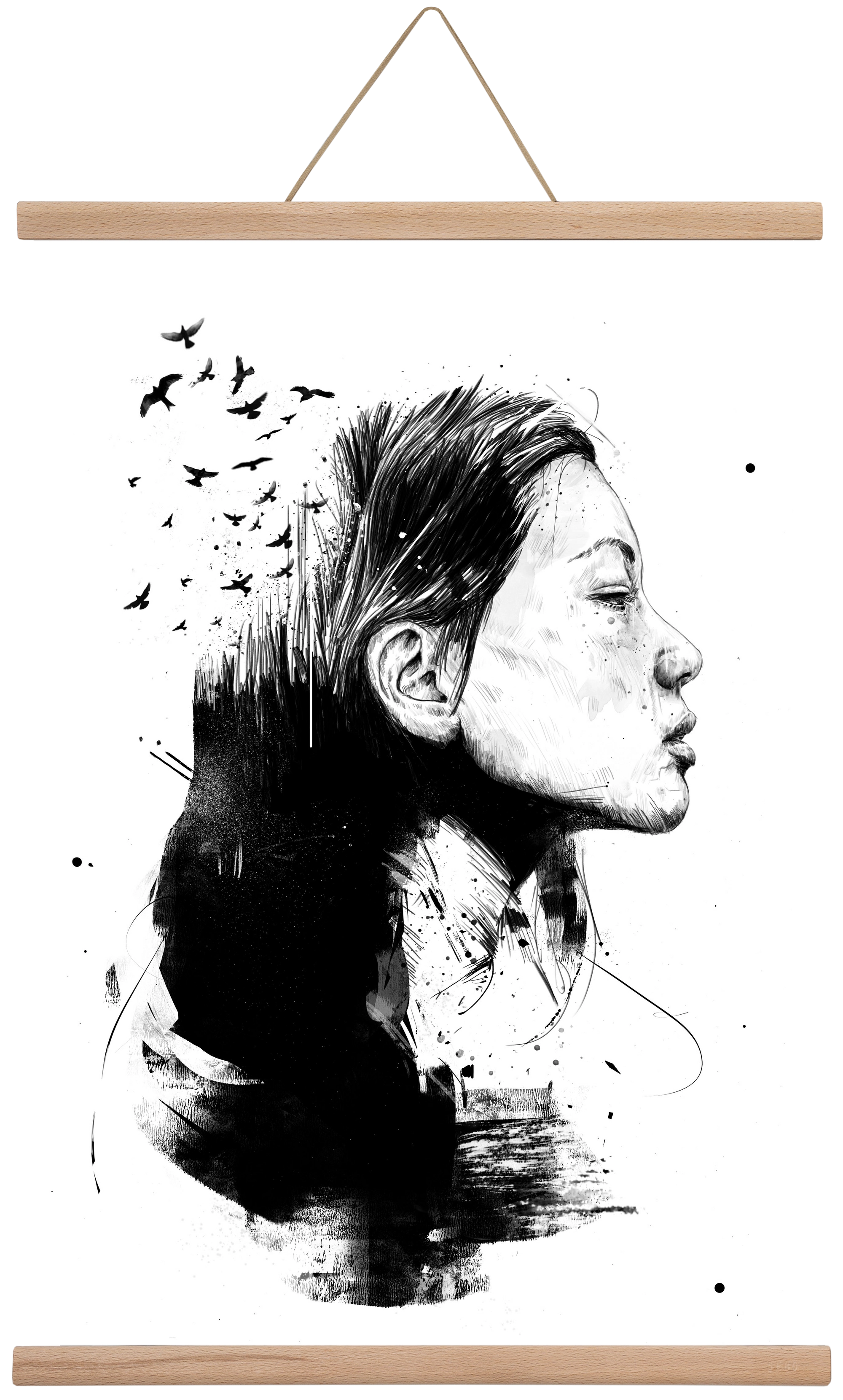 Open your mind, 40x60 cm (40x60 cm), Tölgy akasztó