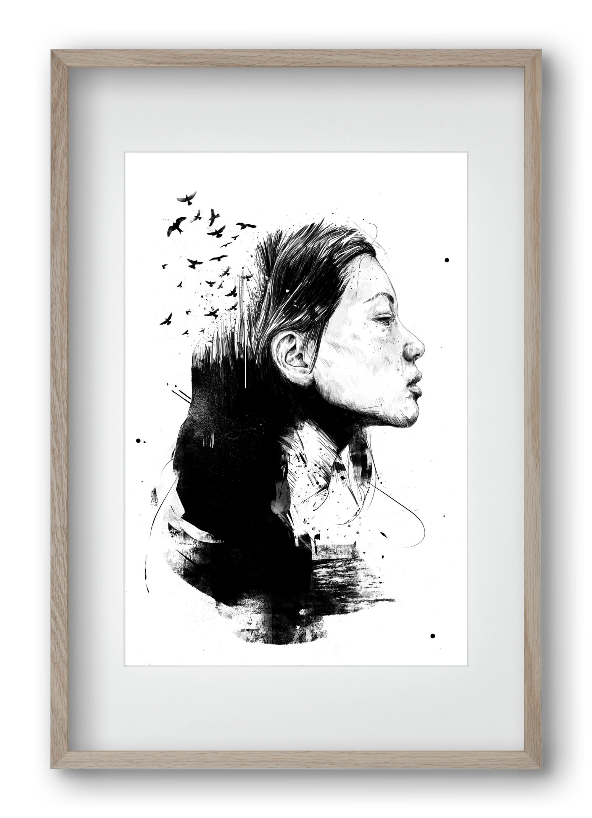 Open your mind, 40x60 cm (30x45 cm), Tölgy keret, paszpartuval