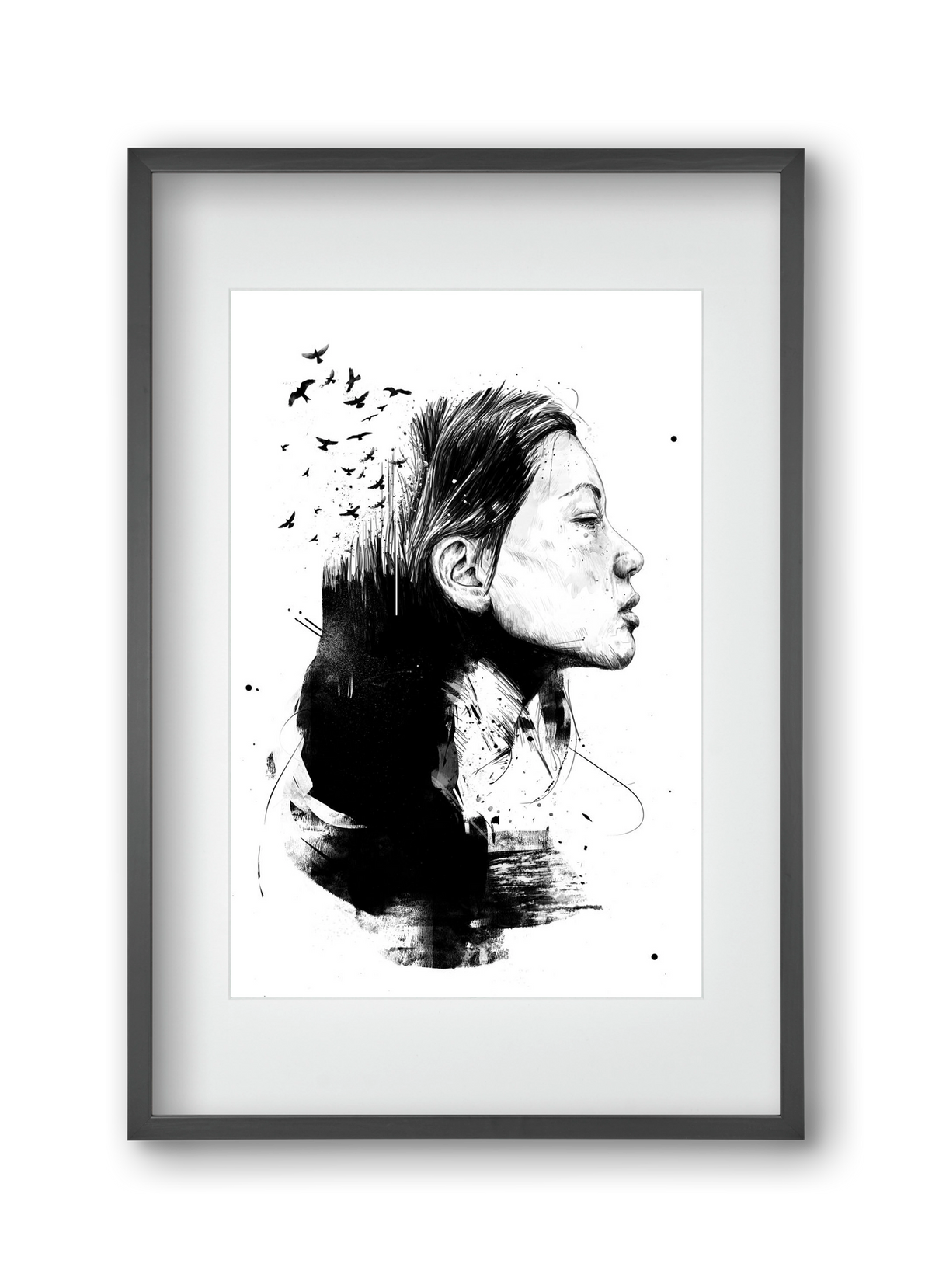 Open your mind, 30x45 cm (20x30 cm), Fekete keret, paszpartuval