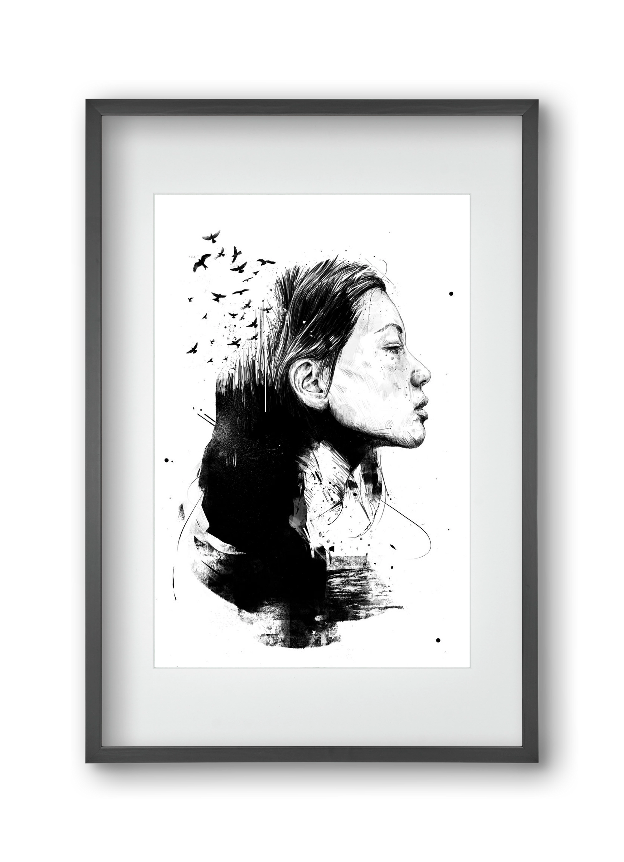 Open your mind, 30x45 cm (20x30 cm), Fekete keret, paszpartuval