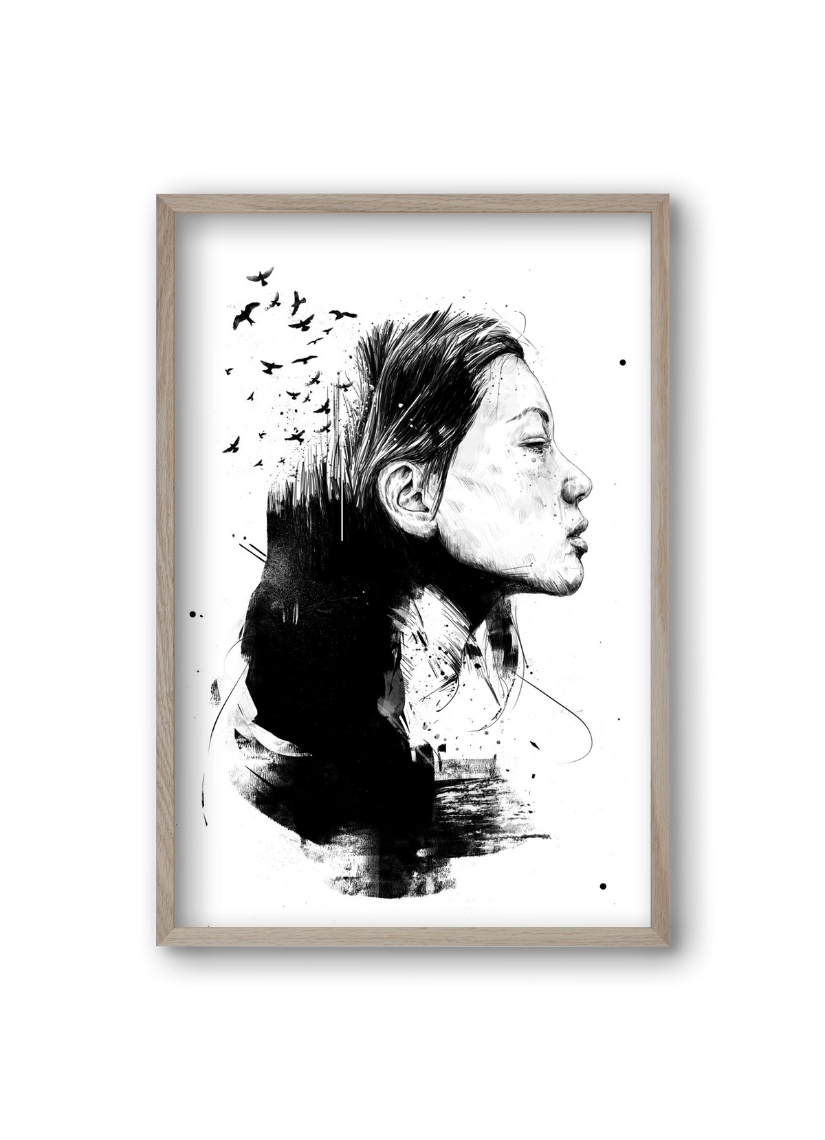 Open your mind, 20x30 cm (20x30 cm), Tölgy keret