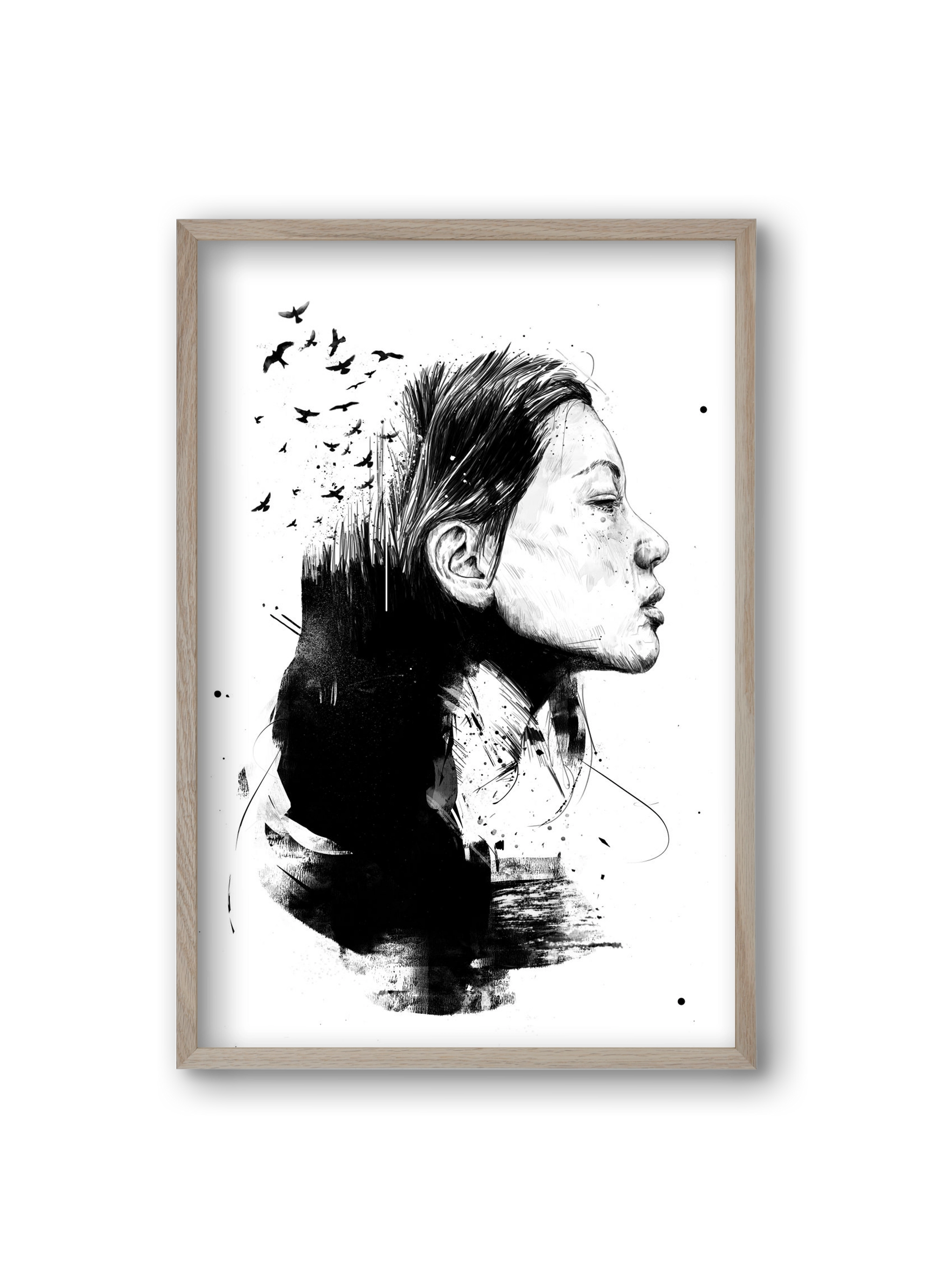 Open your mind, 20x30 cm (20x30 cm), Tölgy keret