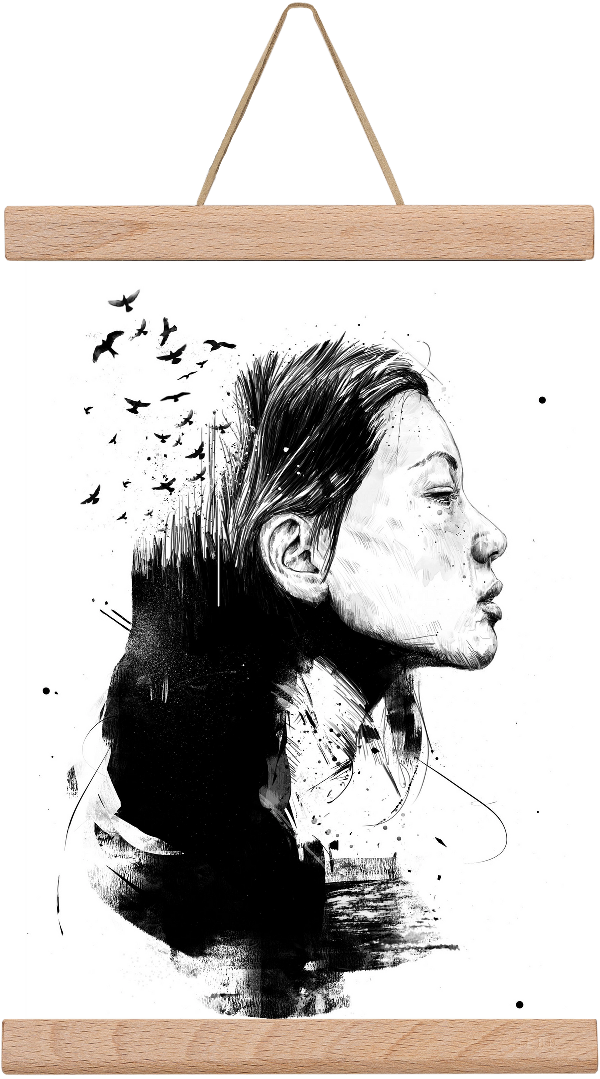 Open your mind, 20x30 cm (20x30 cm), Tölgy akasztó