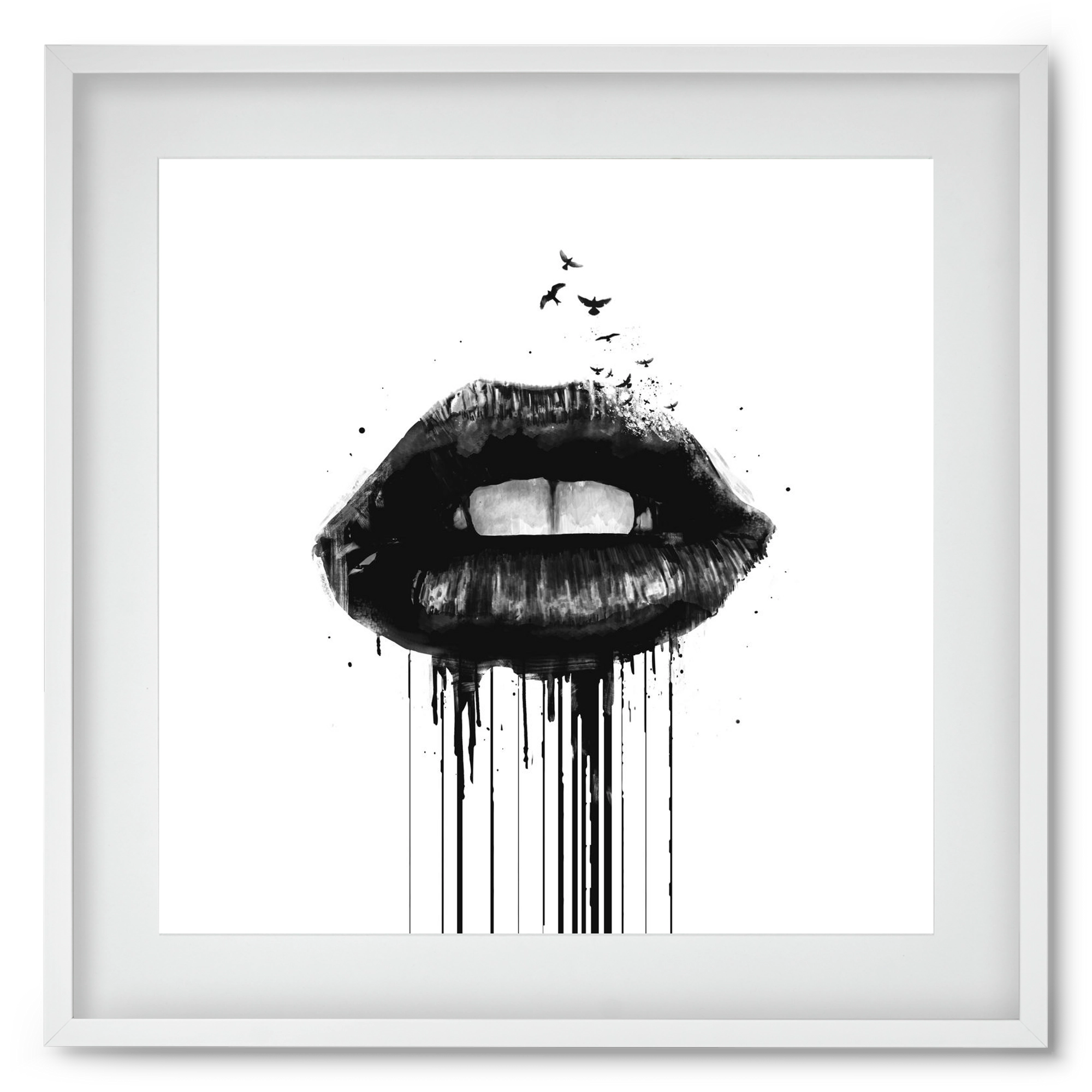 Dead love, 50x50 cm (40x40 cm), Fehér keret, paszpartuval