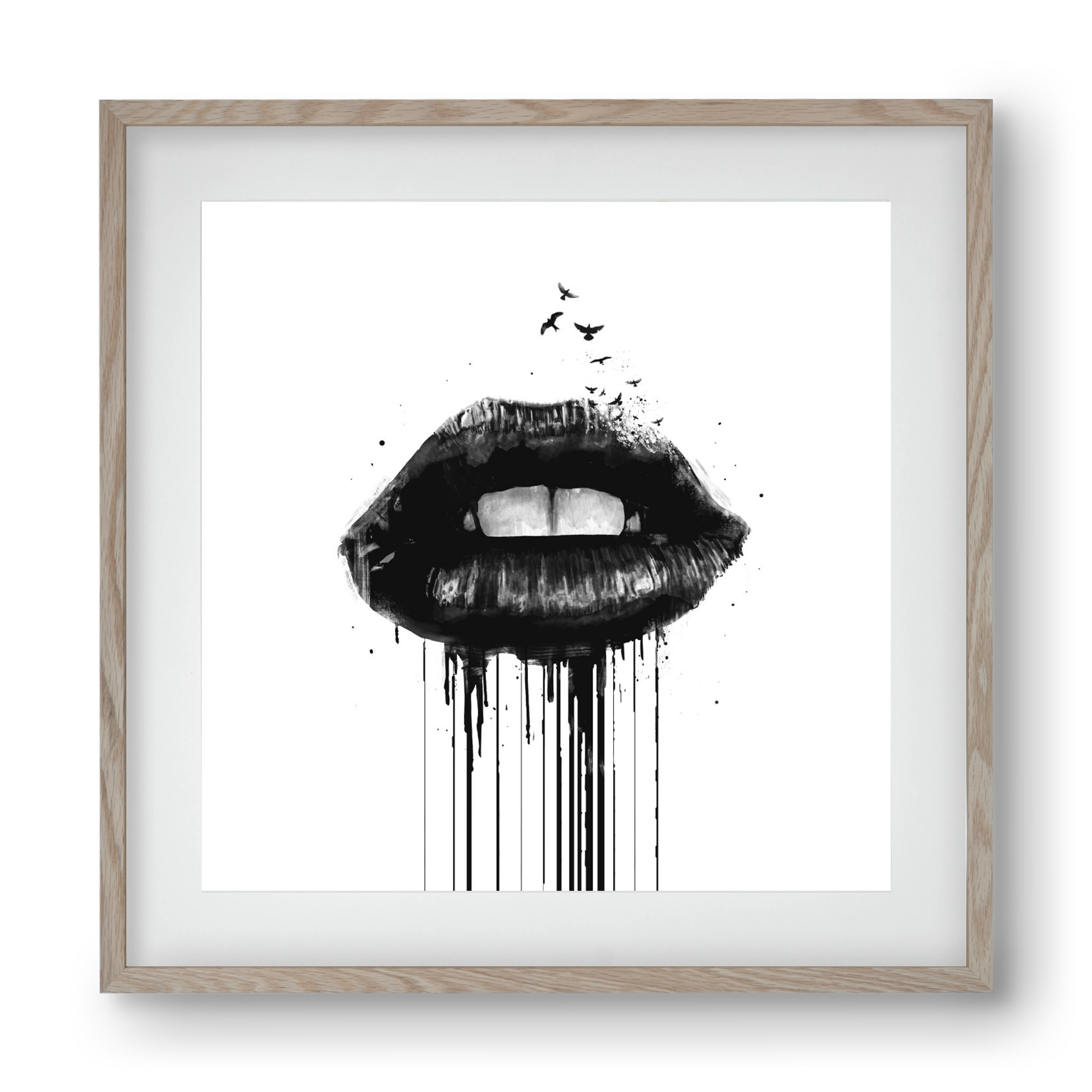 Dead love, 40x40 cm (30x30 cm), Tölgy keret, paszpartuval