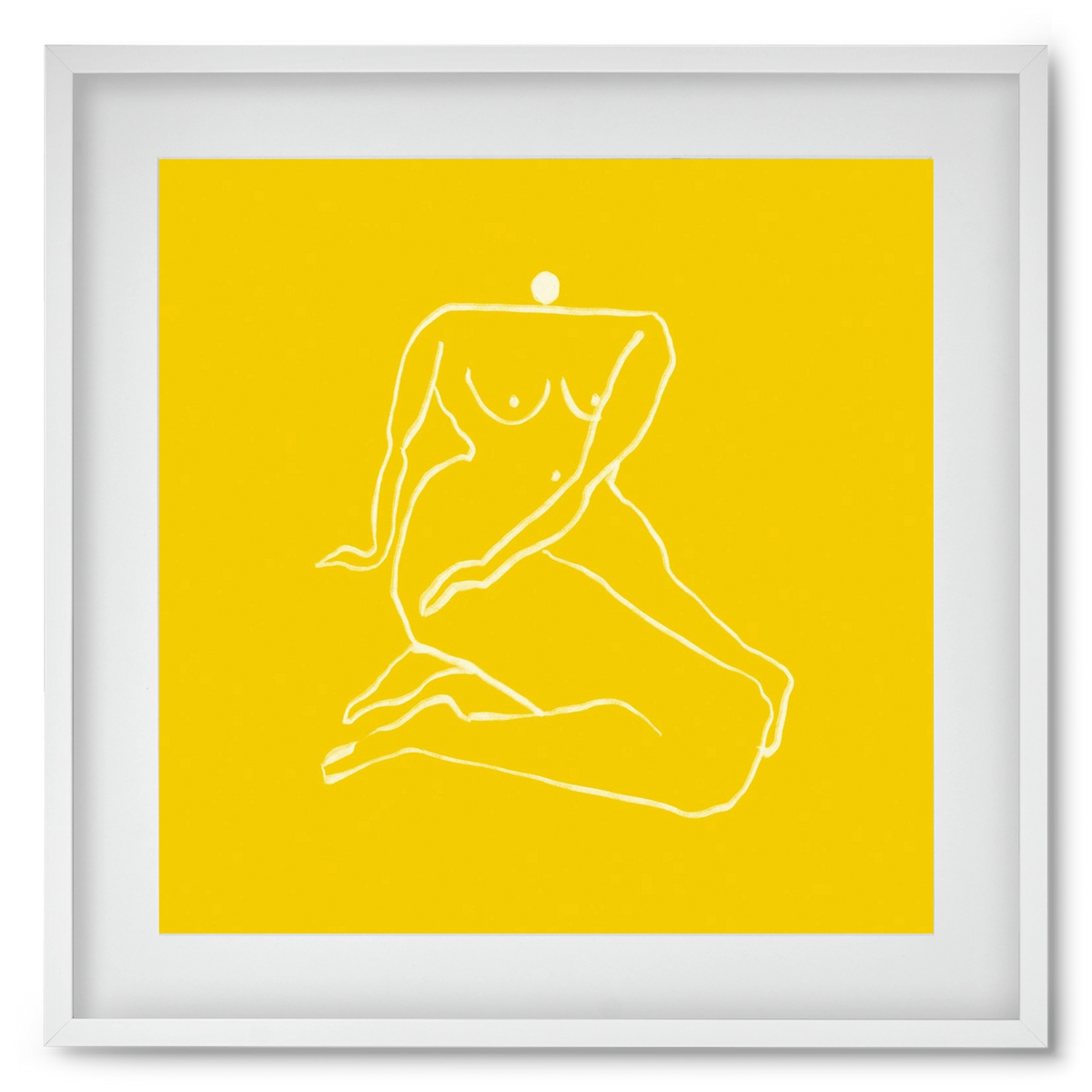 Sunny woman, 50x50 cm (40x40 cm), Fehér keret, paszpartuval