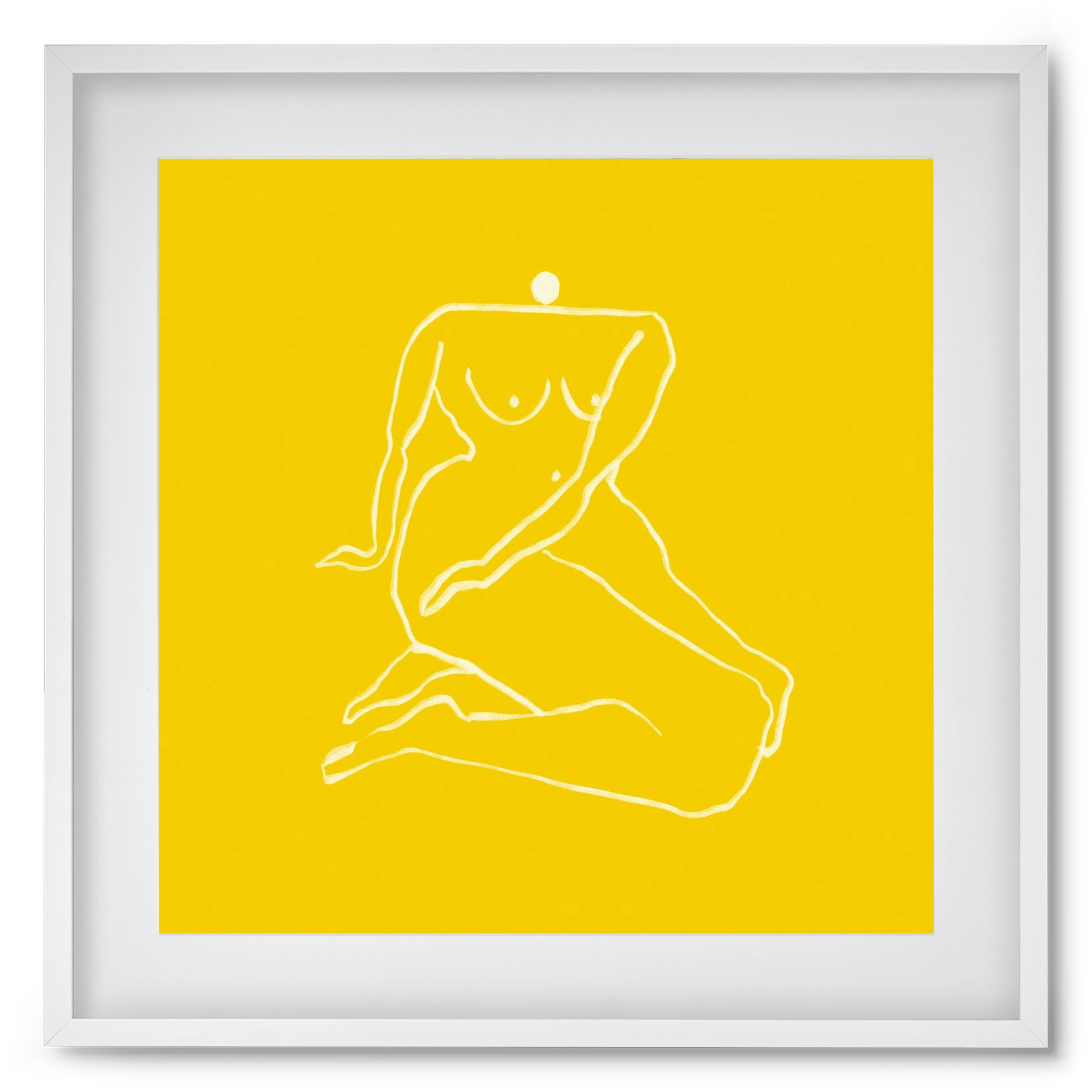 Sunny woman, 50x50 cm (40x40 cm), Fehér keret, paszpartuval
