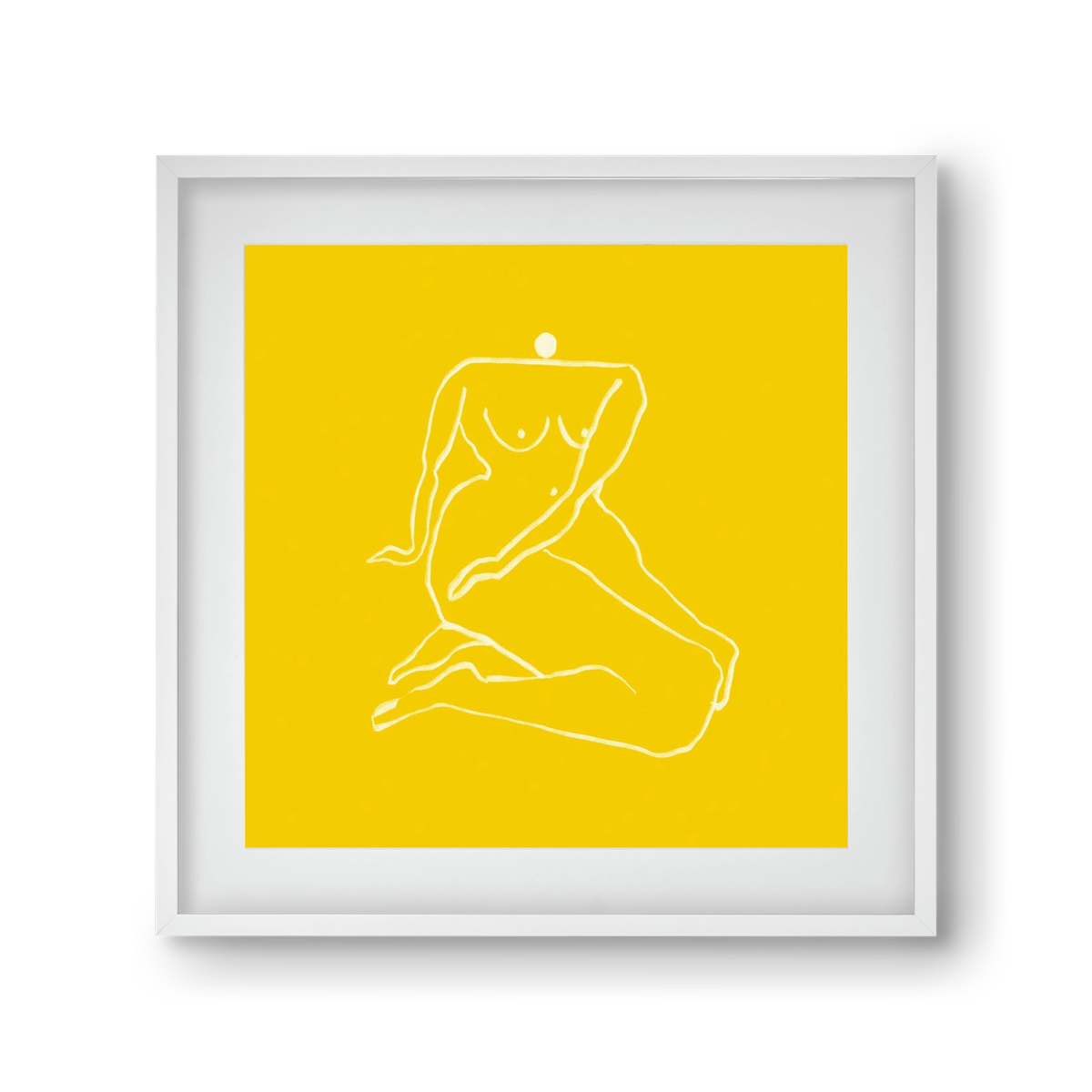 Sunny woman, 30x30 cm (20x20 cm), Fehér keret, paszpartuval