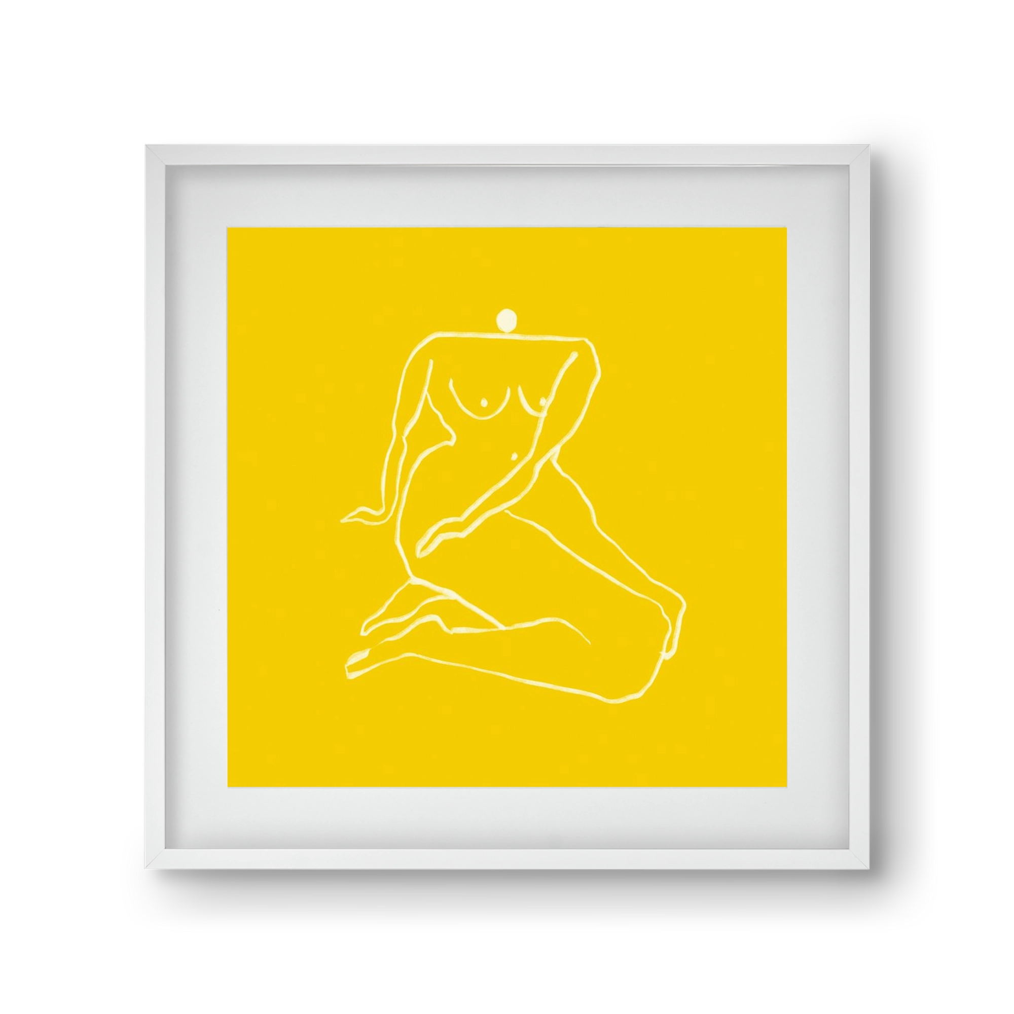 Sunny woman, 30x30 cm (20x20 cm), Fehér keret, paszpartuval