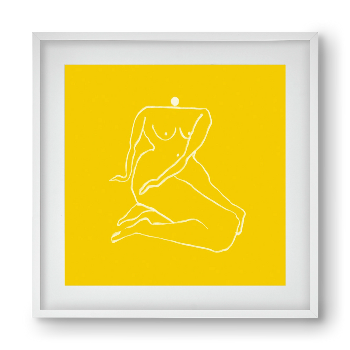 Sunny woman, 40x40 cm (30x30 cm), Fehér keret, paszpartuval