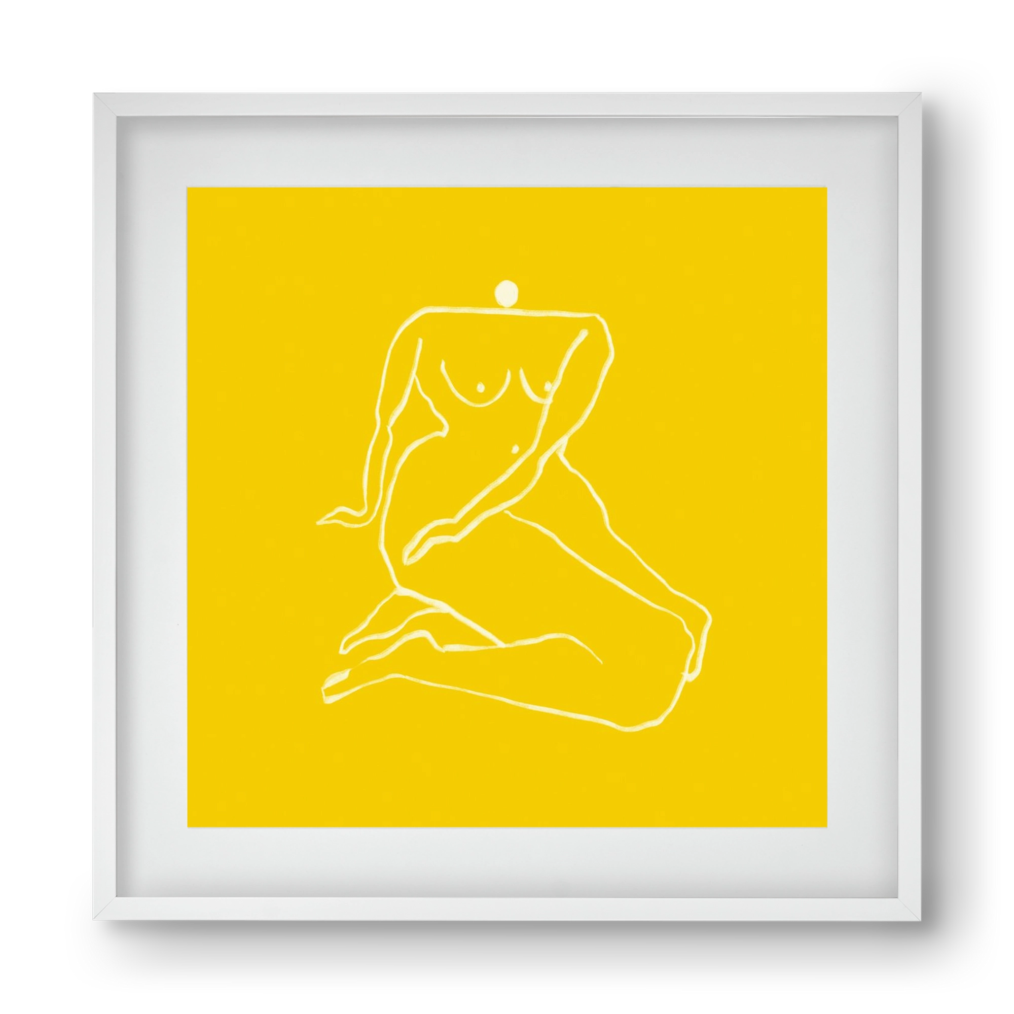 Sunny woman, 40x40 cm (30x30 cm), Fehér keret, paszpartuval