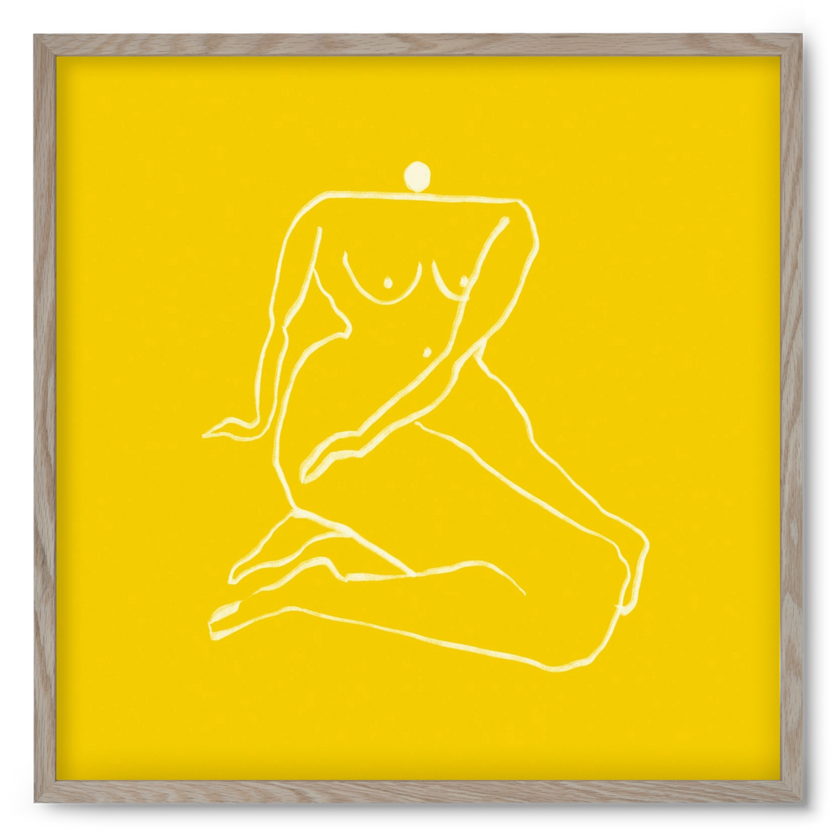 Sunny woman, 50x50 cm (50x50 cm), Tölgy keret