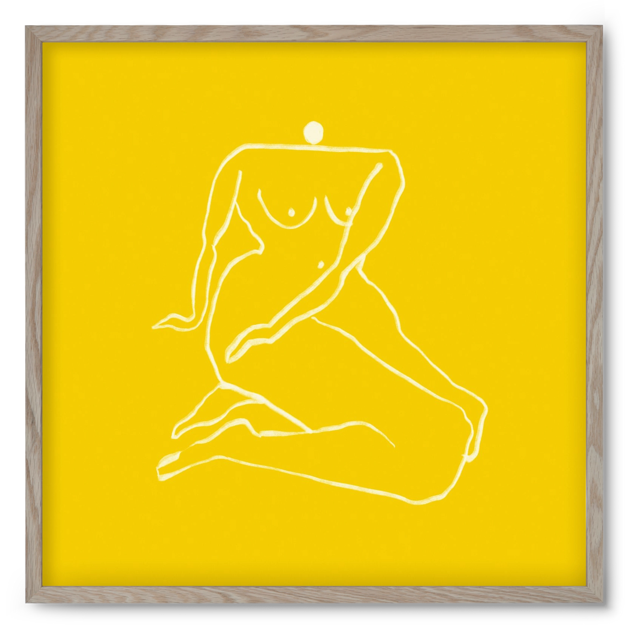 Sunny woman, 50x50 cm (50x50 cm), Tölgy keret