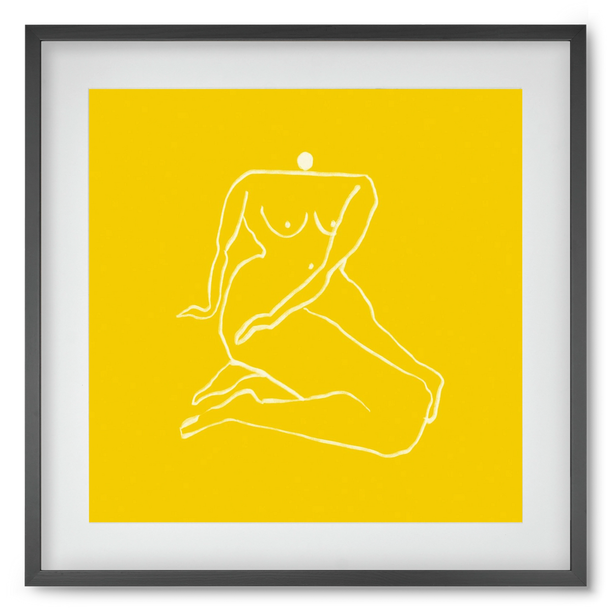 Sunny woman, 50x50 cm (40x40 cm), Fekete keret, paszpartuval