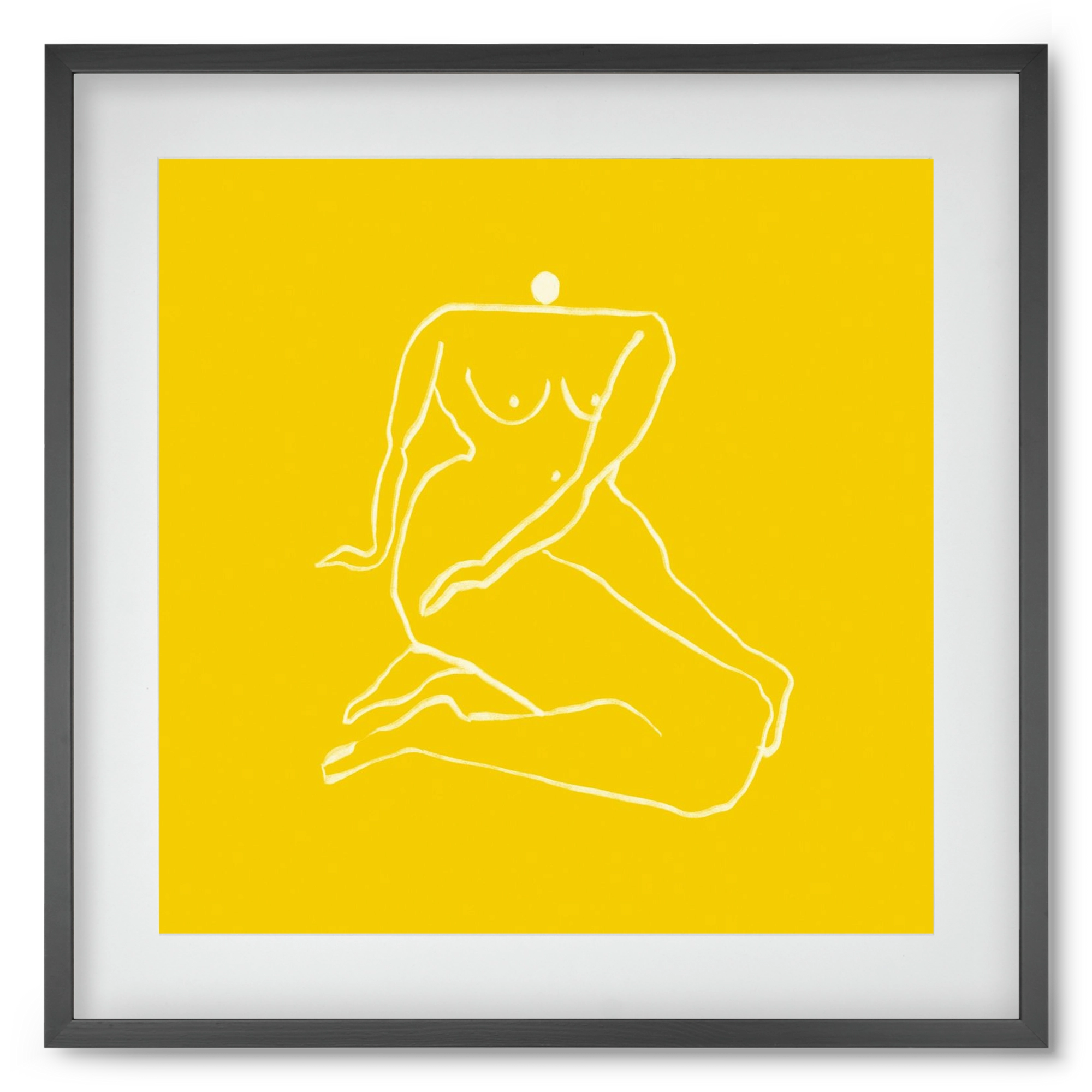 Sunny woman, 50x50 cm (40x40 cm), Fekete keret, paszpartuval