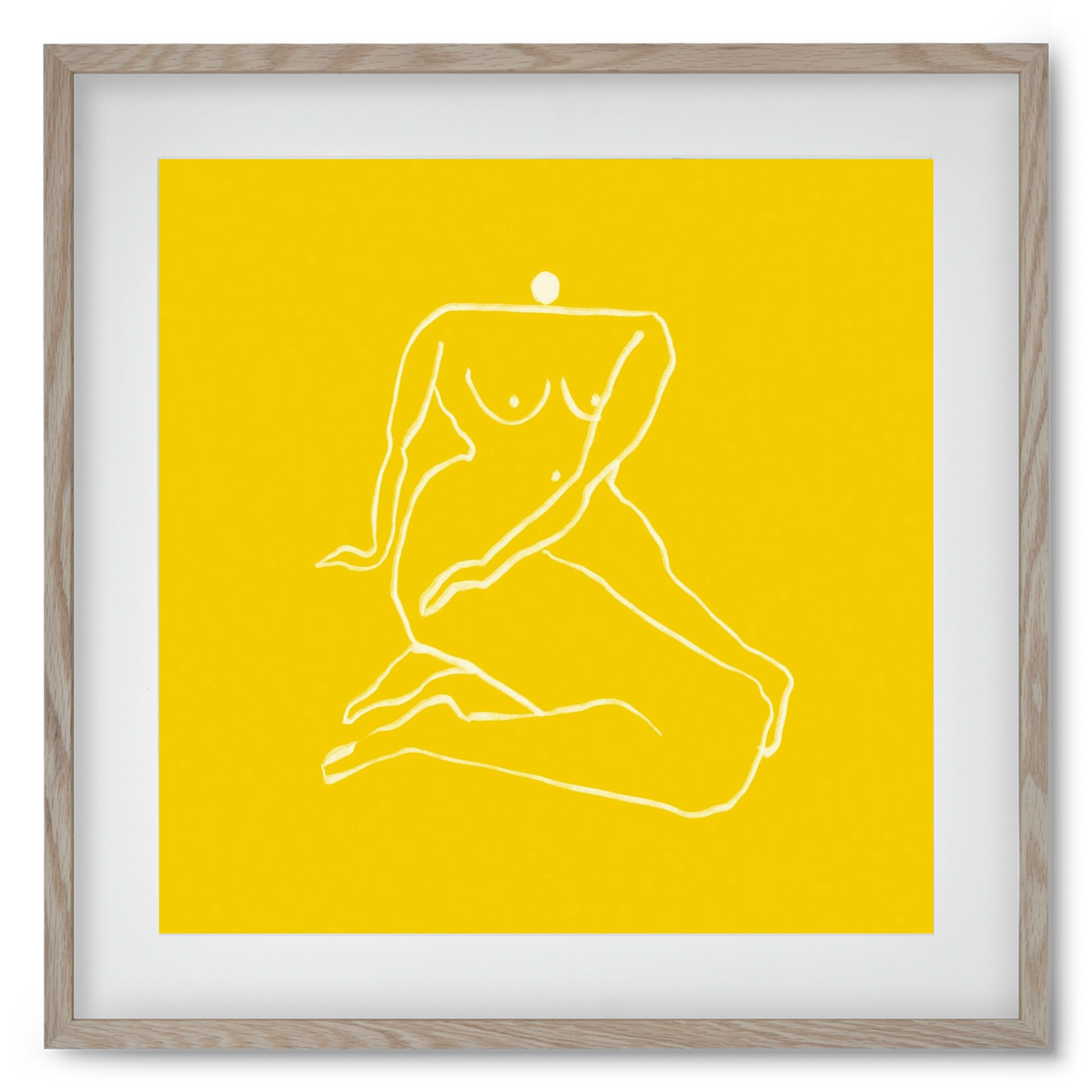 Sunny woman, 50x50 cm (40x40 cm), Tölgy keret, paszpartuval