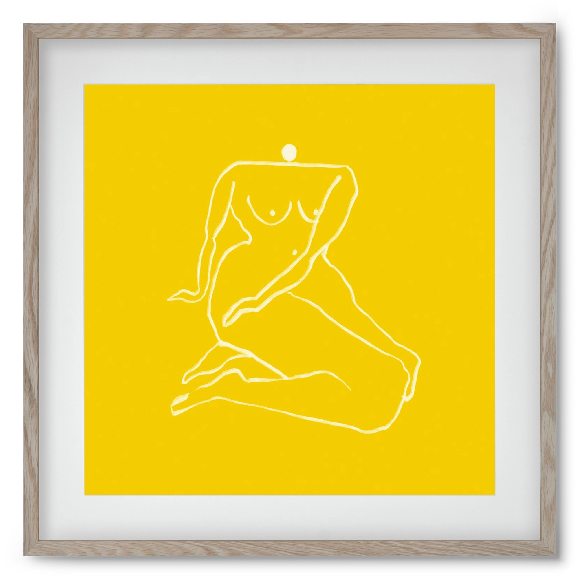 Sunny woman, 50x50 cm (40x40 cm), Tölgy keret, paszpartuval
