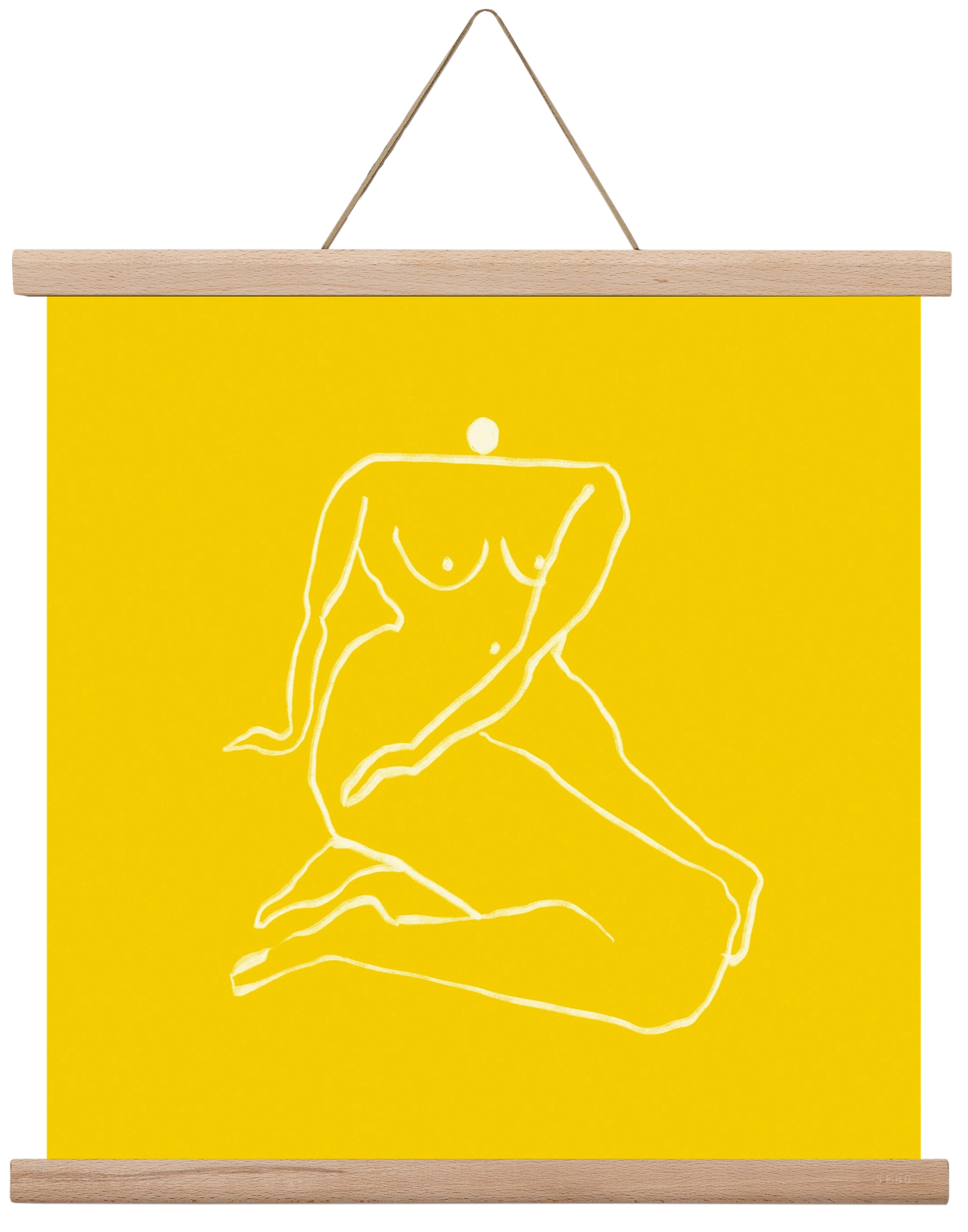 Sunny woman, 40x40 cm (40x40 cm), Tölgy akasztó