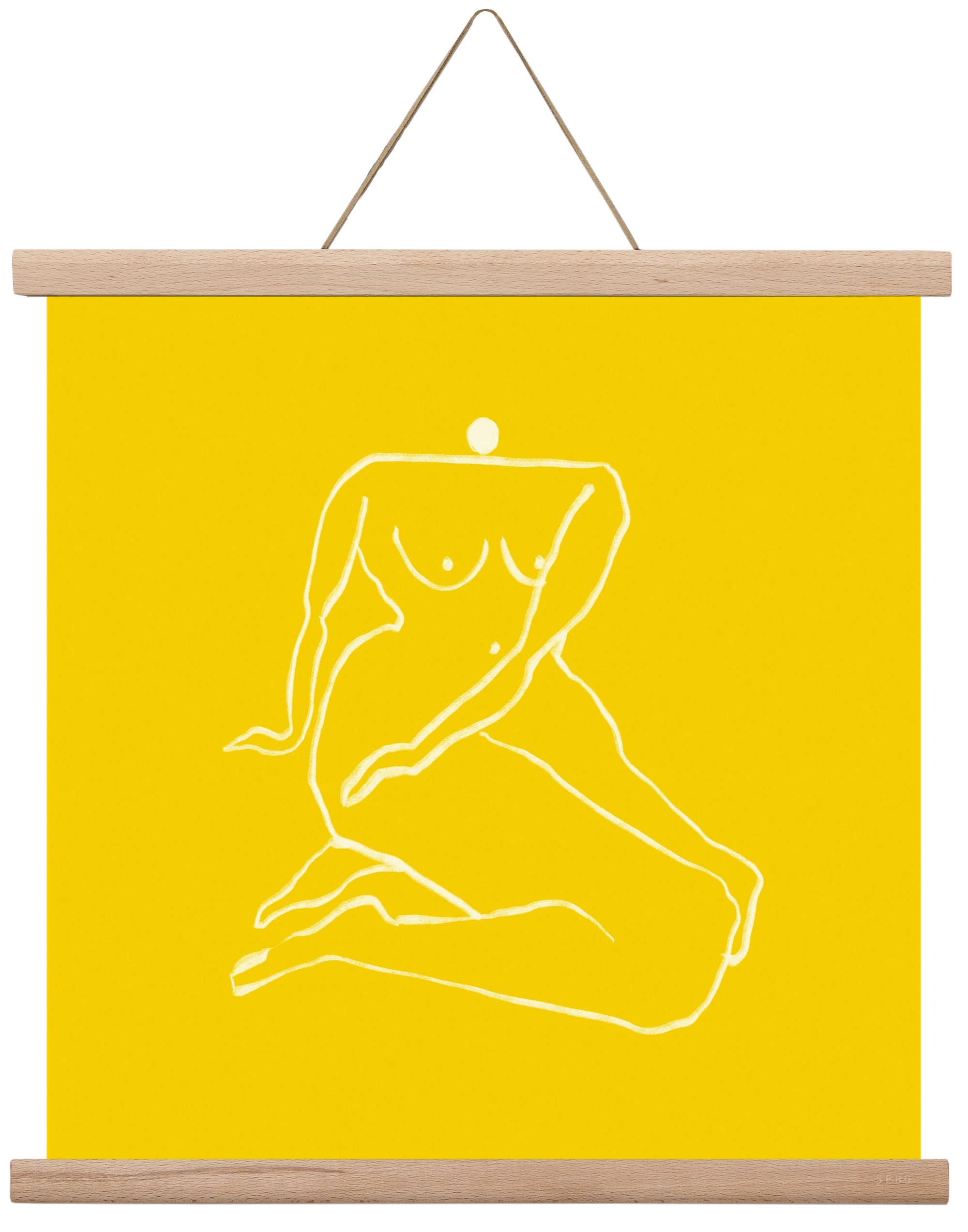 Sunny woman, 40x40 cm (40x40 cm), Tölgy akasztó