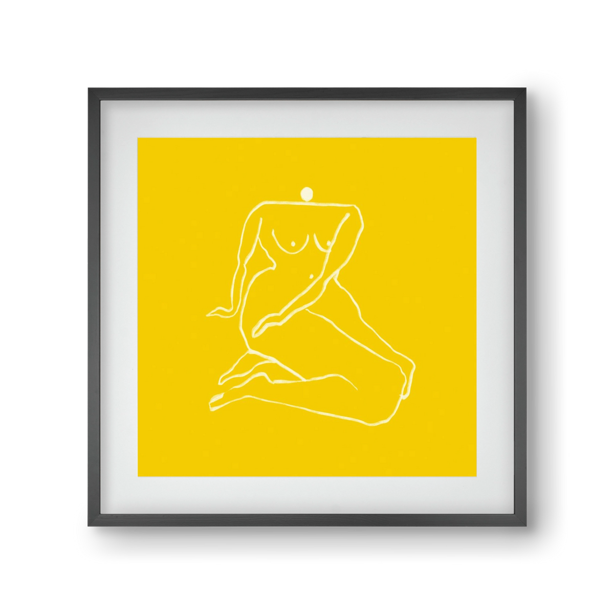 Sunny woman, 30x30 cm (20x20 cm), Fekete keret, paszpartuval