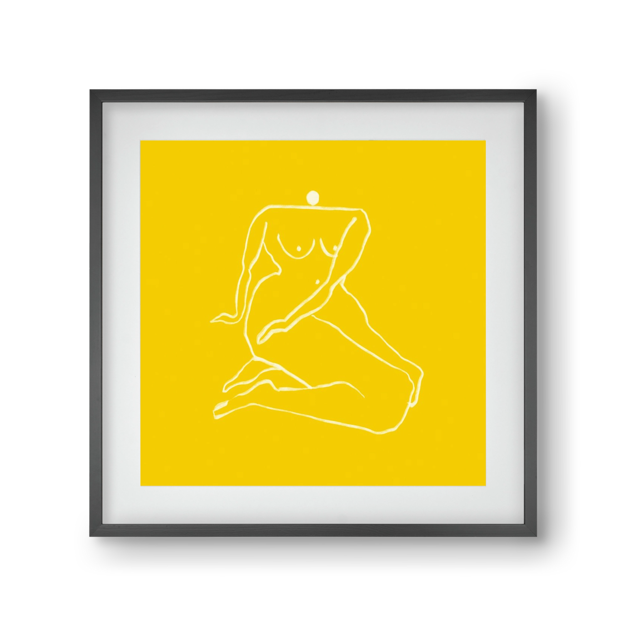 Sunny woman, 30x30 cm (20x20 cm), Fekete keret, paszpartuval