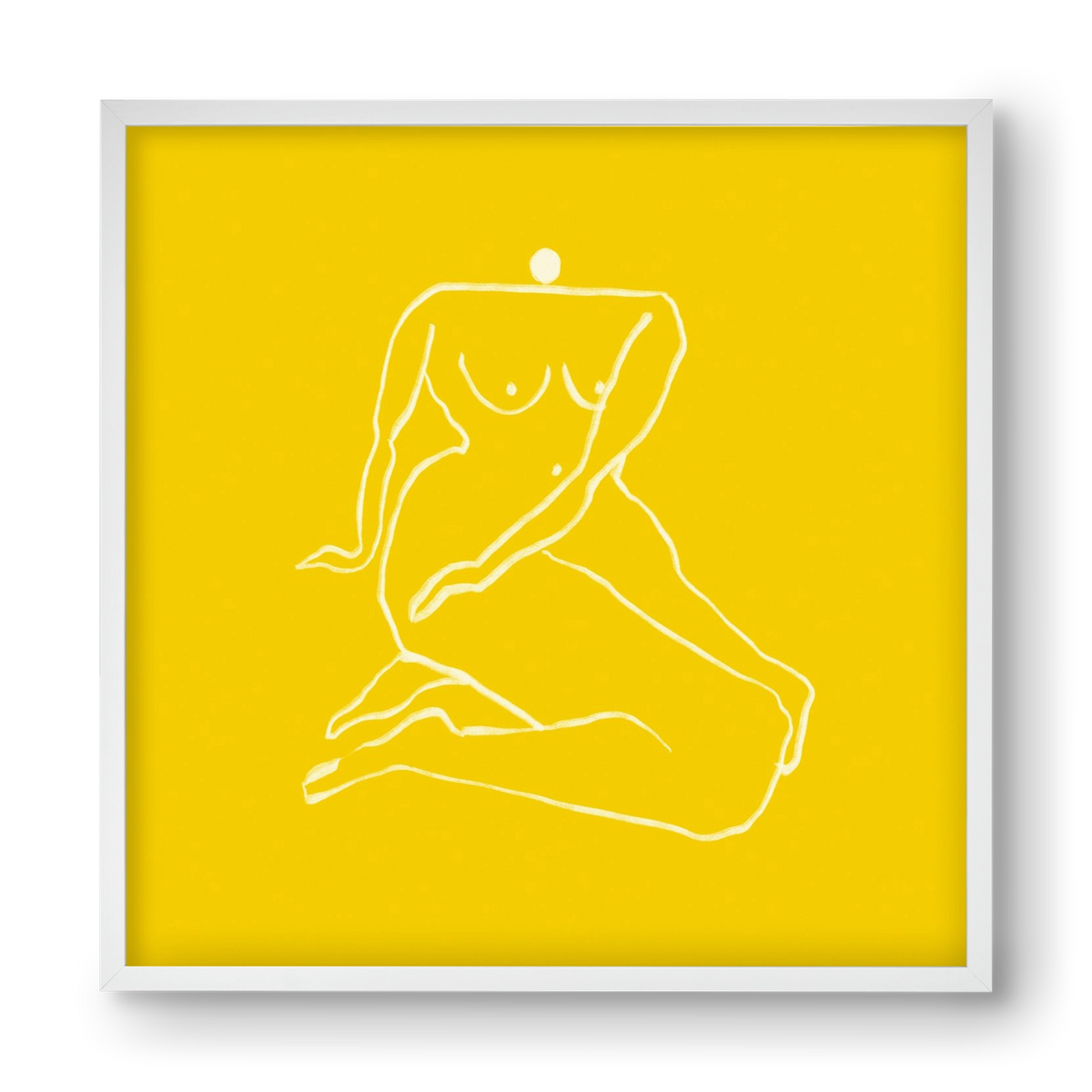 Sunny woman, 40x40 cm (40x40 cm), Fehér keret