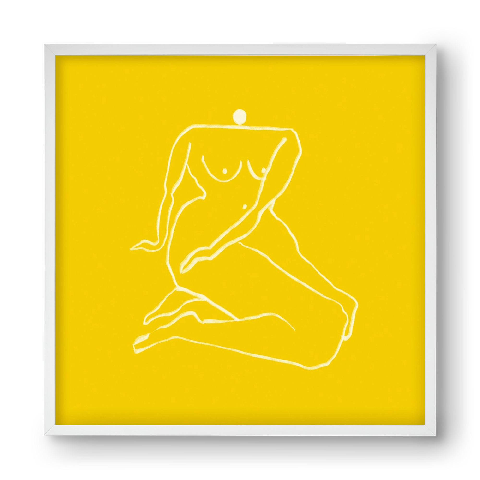 Sunny woman, 40x40 cm (40x40 cm), Fehér keret