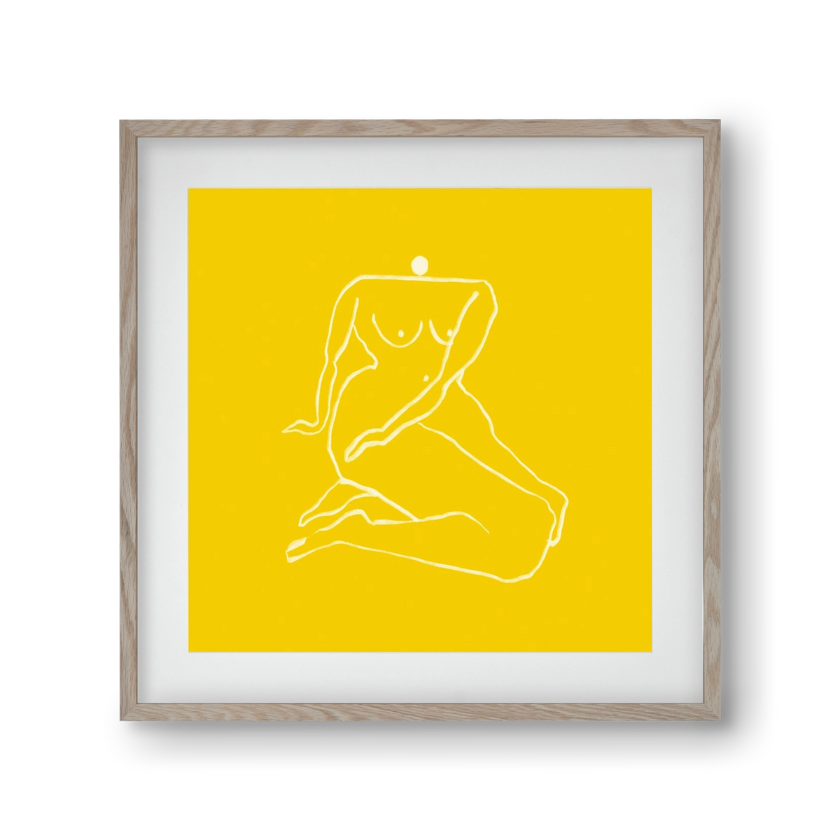 Sunny woman, 30x30 cm (20x20 cm), Tölgy keret, paszpartuval