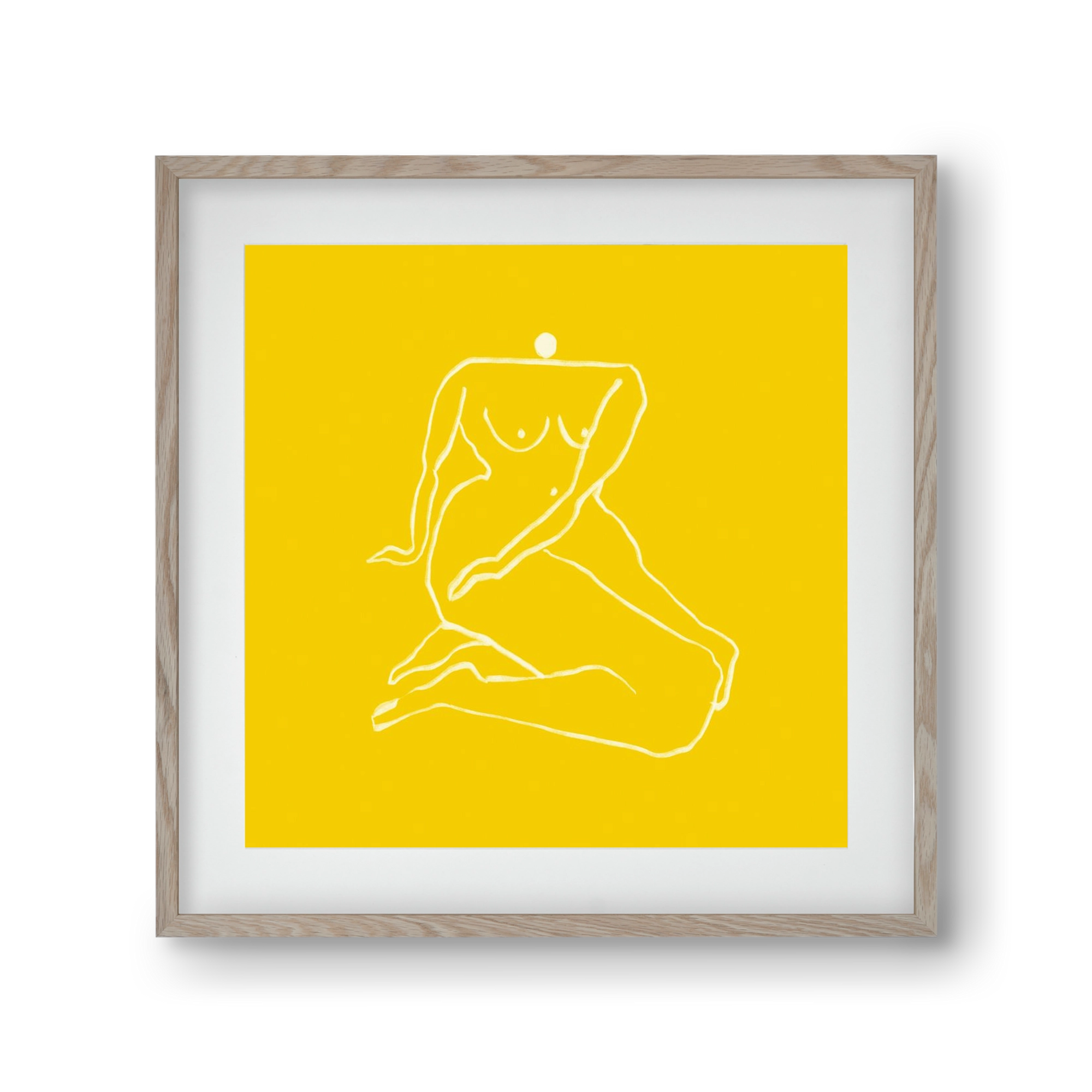 Sunny woman, 30x30 cm (20x20 cm), Tölgy keret, paszpartuval