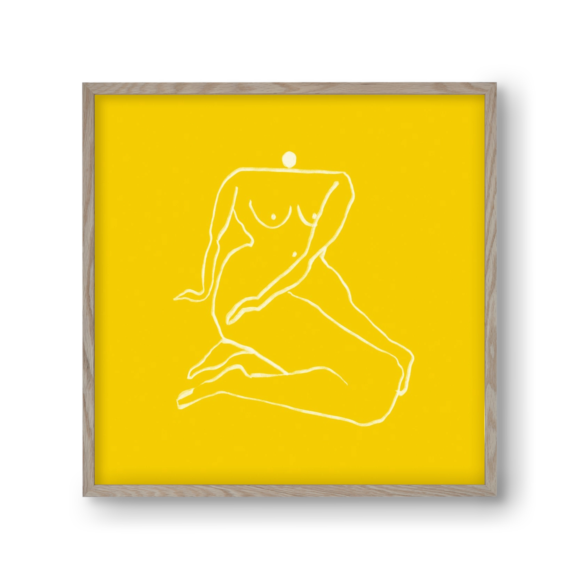 Sunny woman, 30x30 cm (30x30 cm), Tölgy keret
