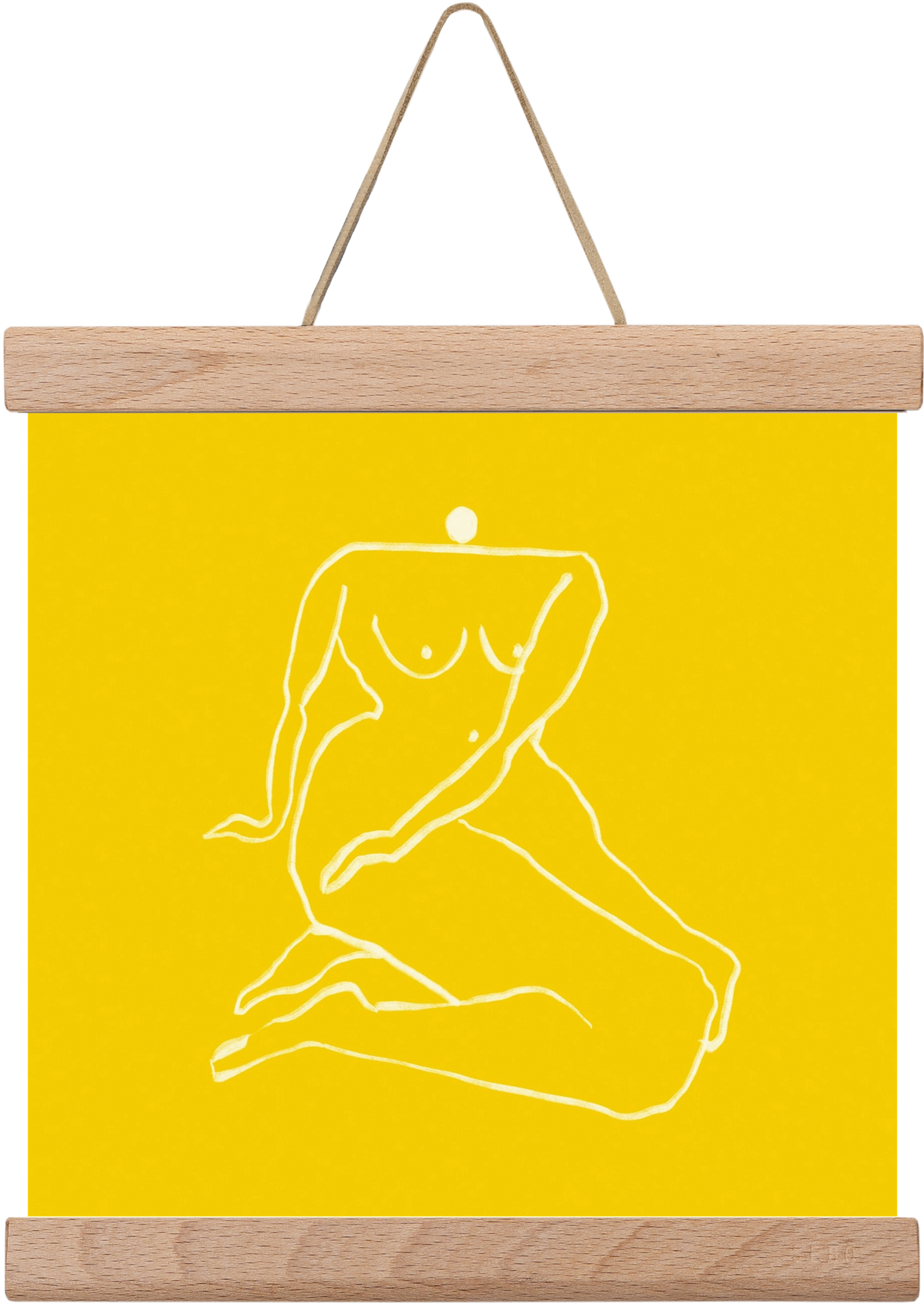 Sunny woman, 20x20 cm (20x20 cm), Tölgy akasztó