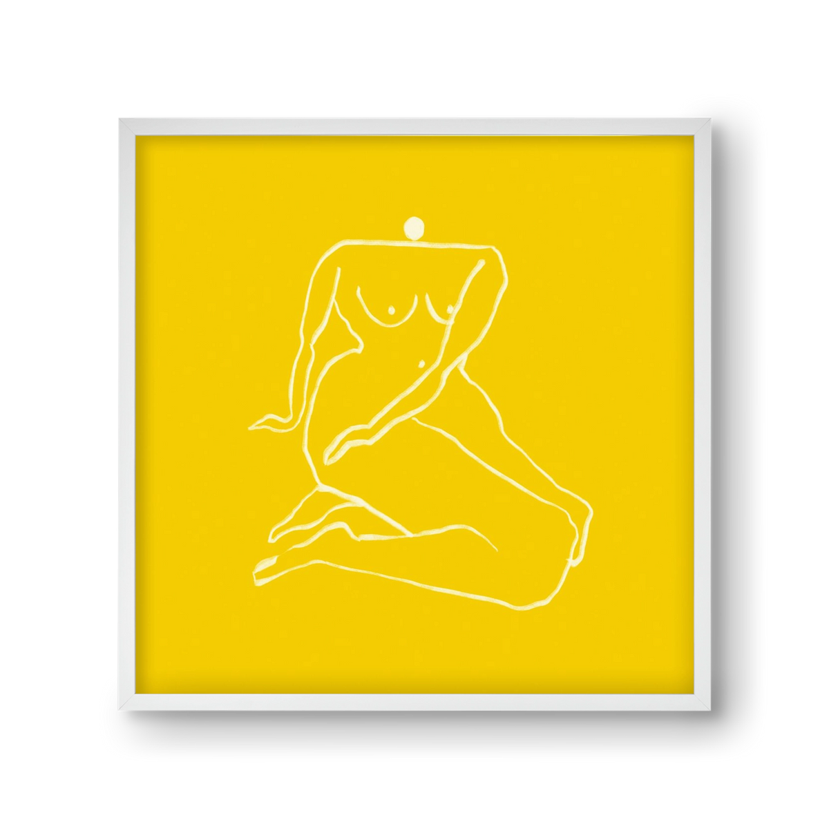 Sunny woman, 30x30 cm (30x30 cm), Fehér keret