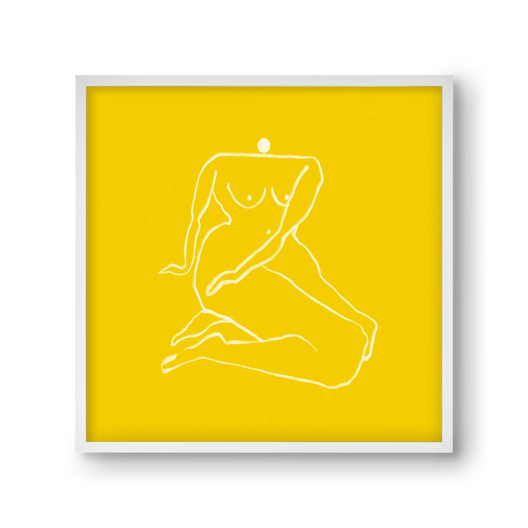 Sunny woman, 30x30 cm (30x30 cm), Fehér keret