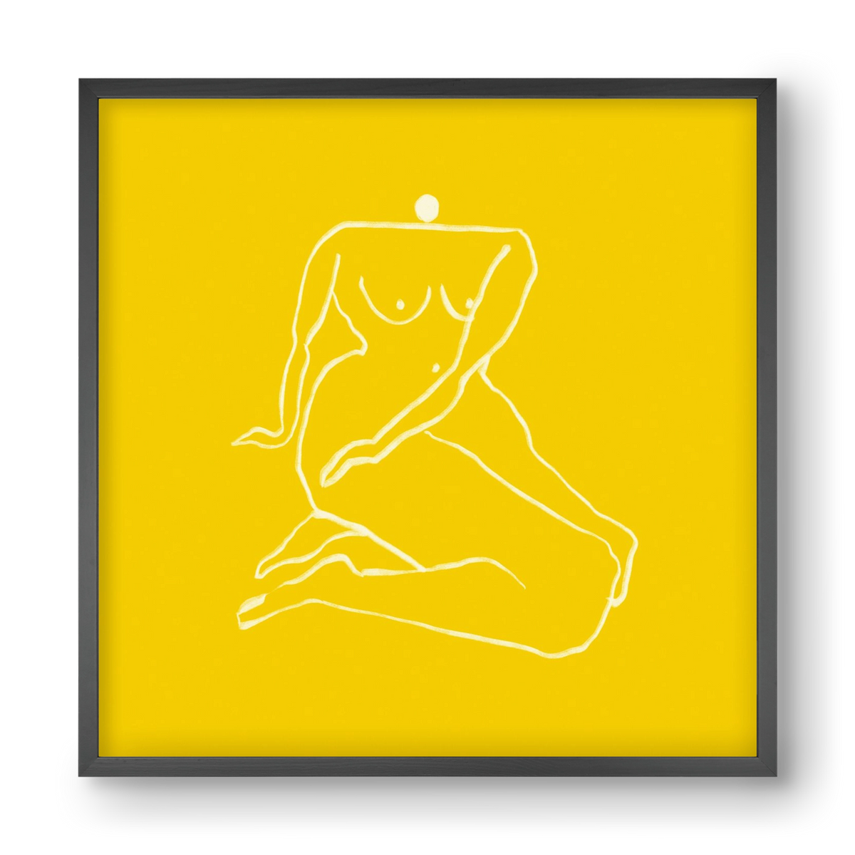 Sunny woman, 40x40 cm (40x40 cm), Fekete keret