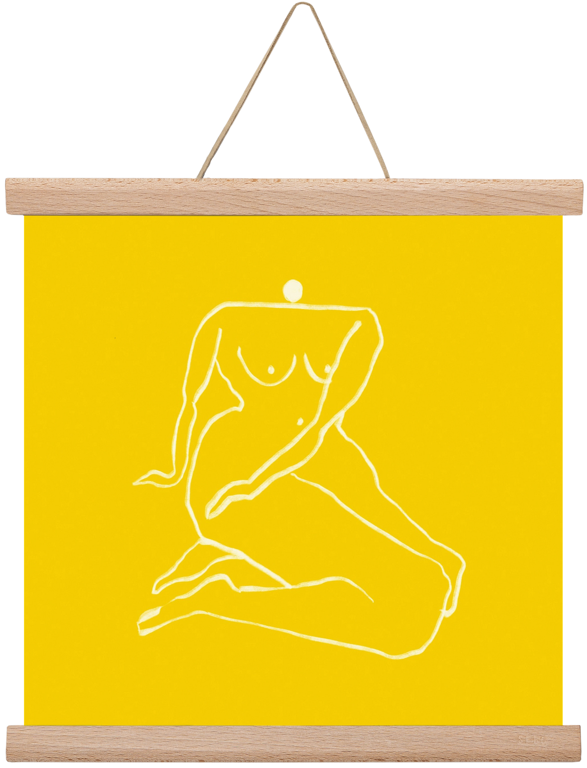 Sunny woman, 30x30 cm (30x30 cm), Tölgy akasztó