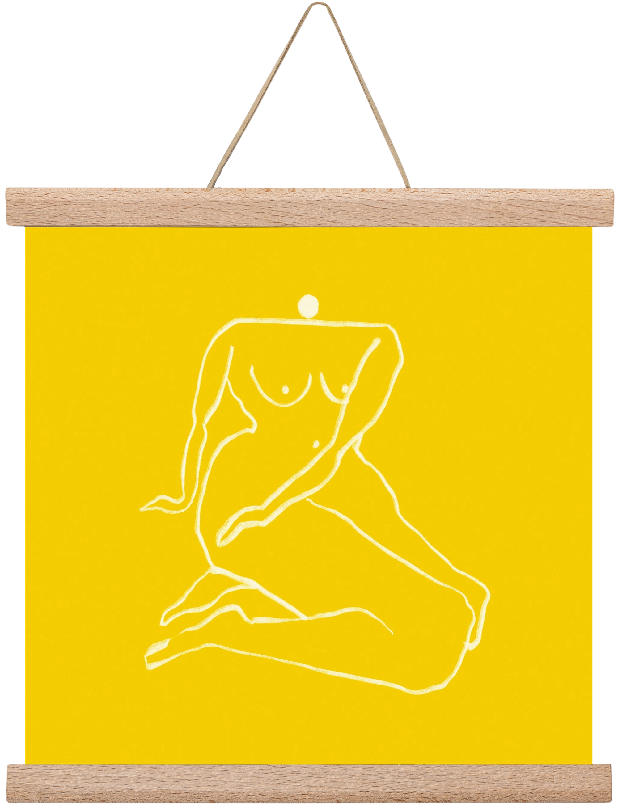 Sunny woman, 30x30 cm (30x30 cm), Tölgy akasztó