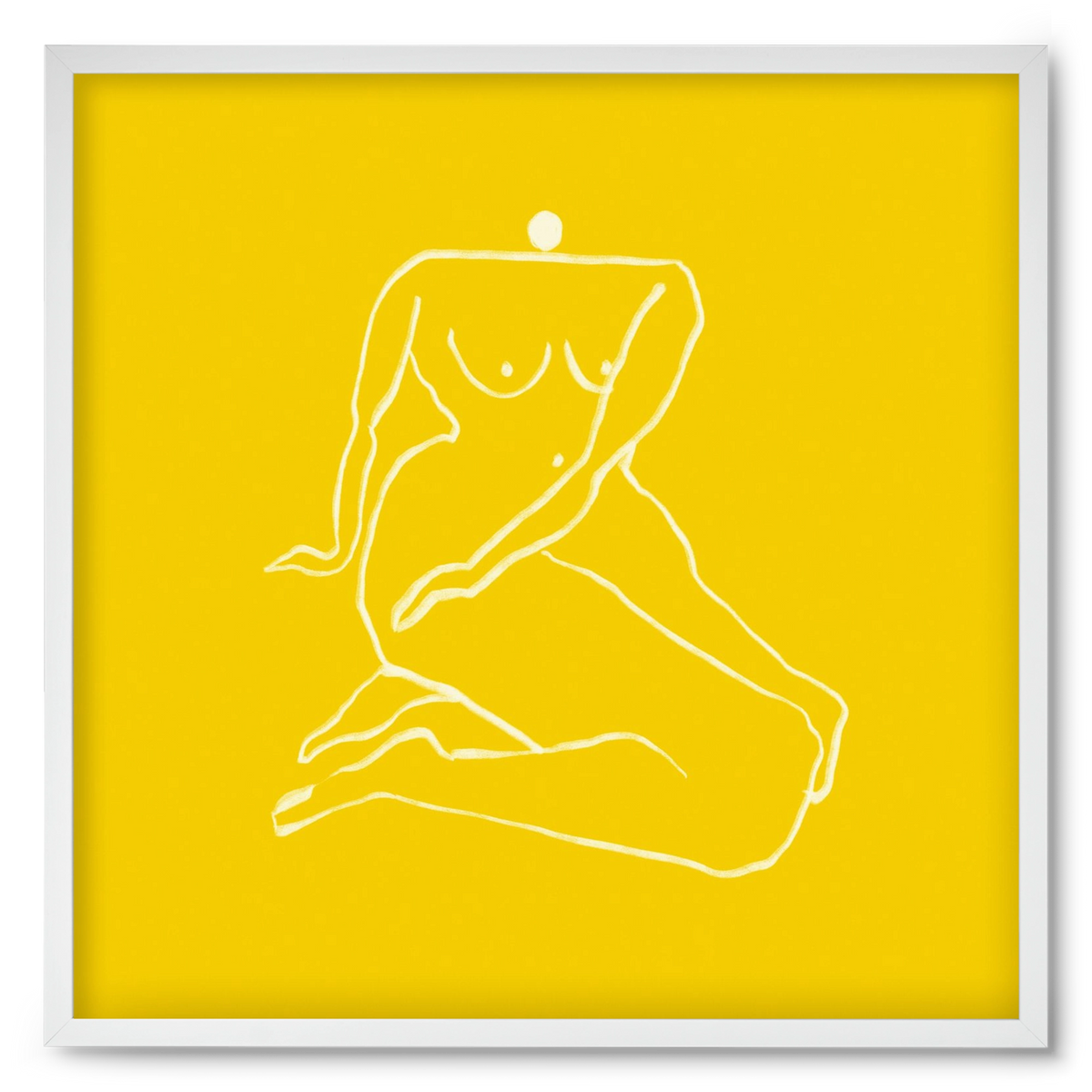 Sunny woman, 50x50 cm (50x50 cm), Fehér keret