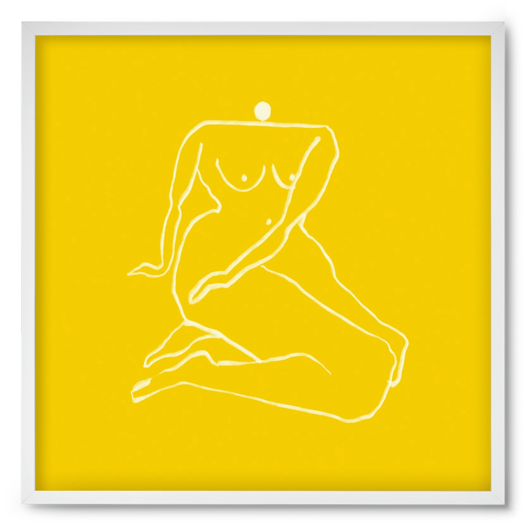 Sunny woman, 50x50 cm (50x50 cm), Fehér keret