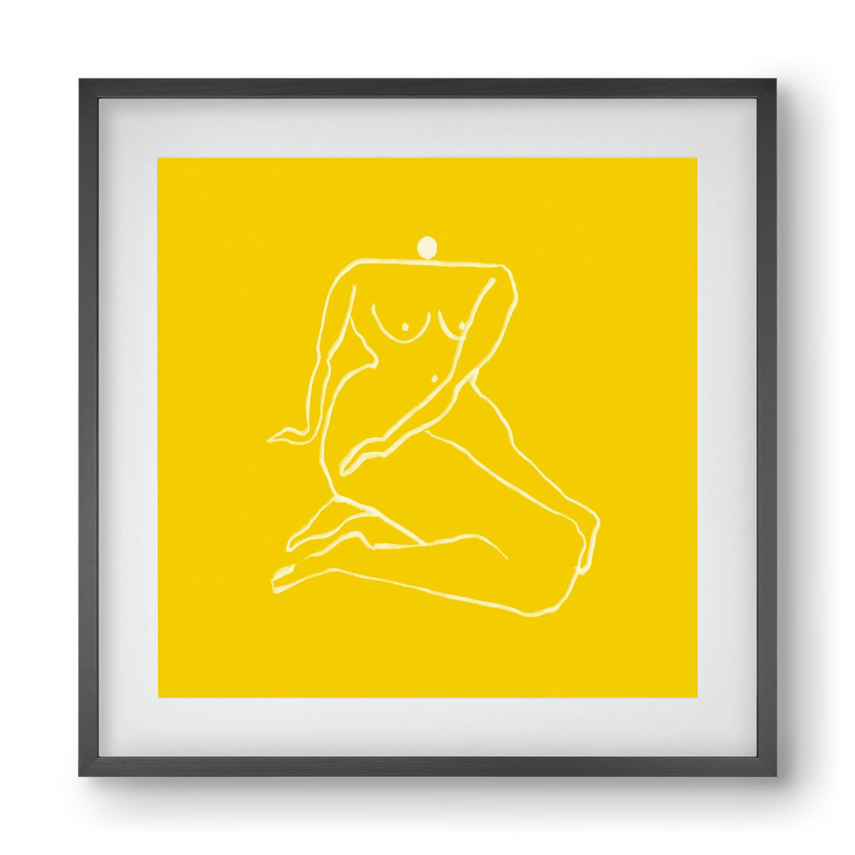 Sunny woman, 40x40 cm (30x30 cm), Fekete keret, paszpartuval