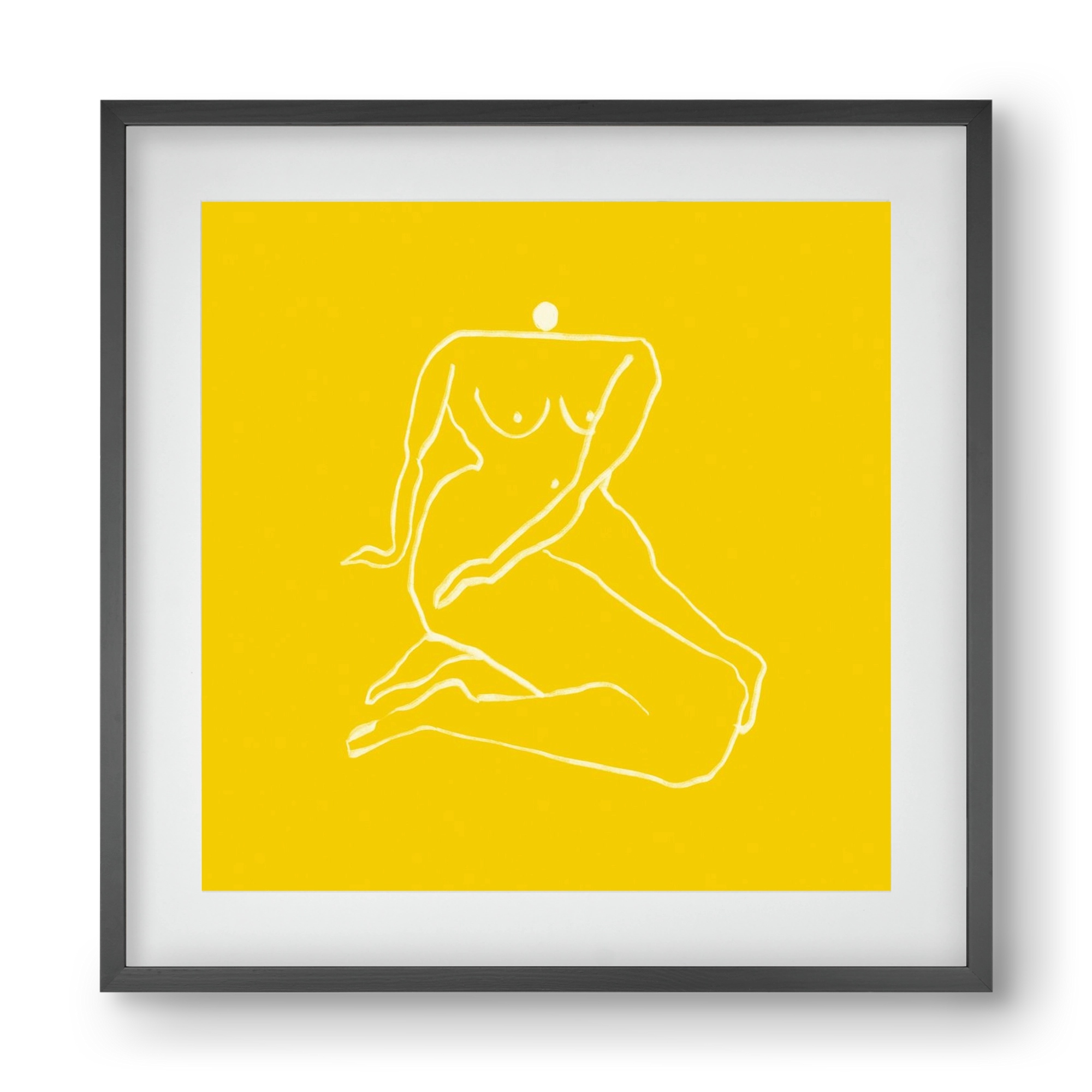 Sunny woman, 40x40 cm (30x30 cm), Fekete keret, paszpartuval