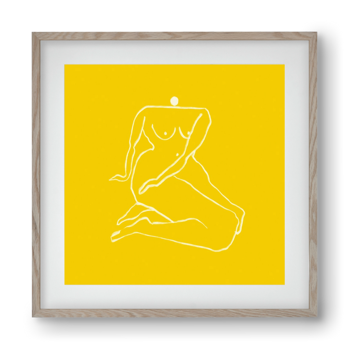 Sunny woman, 40x40 cm (30x30 cm), Tölgy keret, paszpartuval