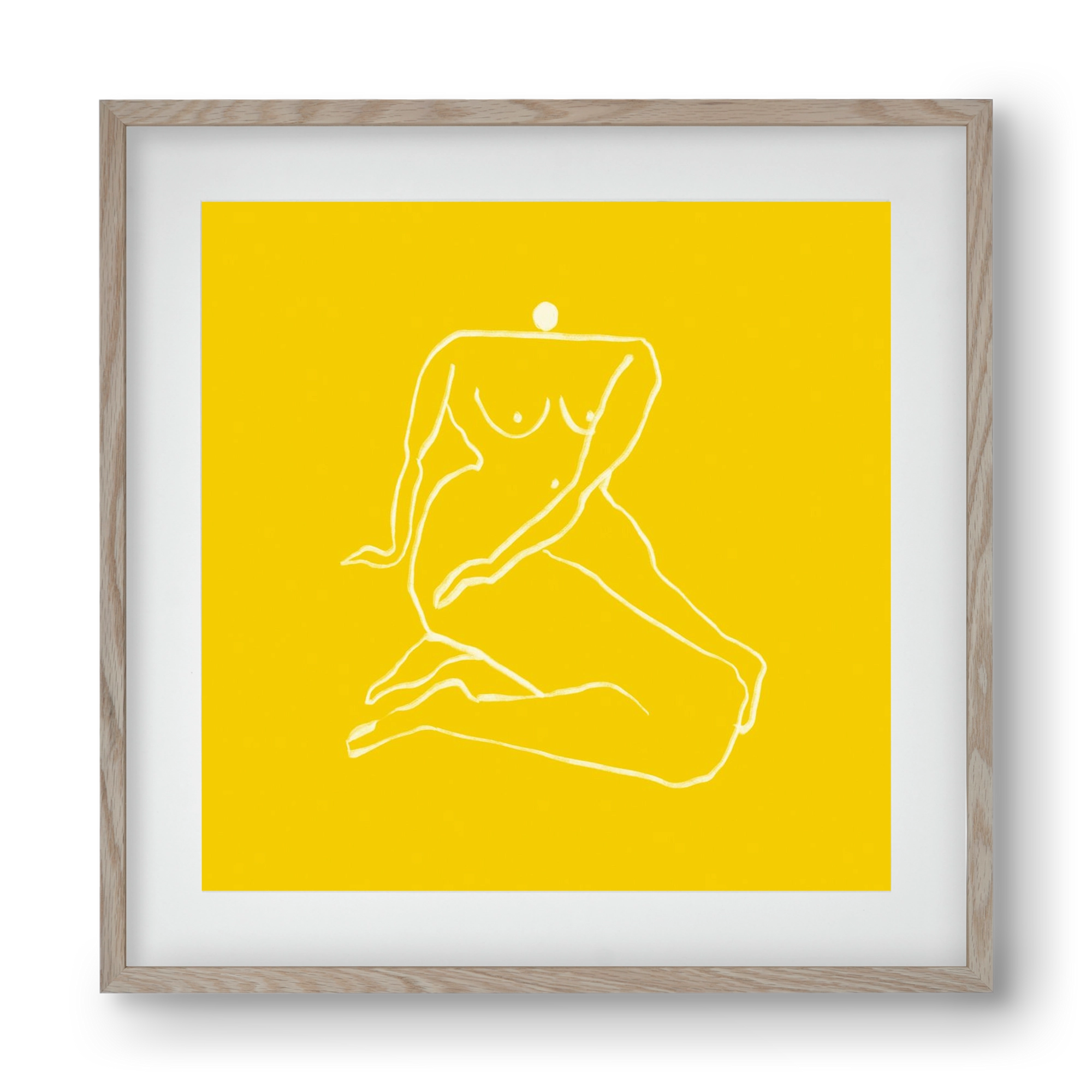 Sunny woman, 40x40 cm (30x30 cm), Tölgy keret, paszpartuval