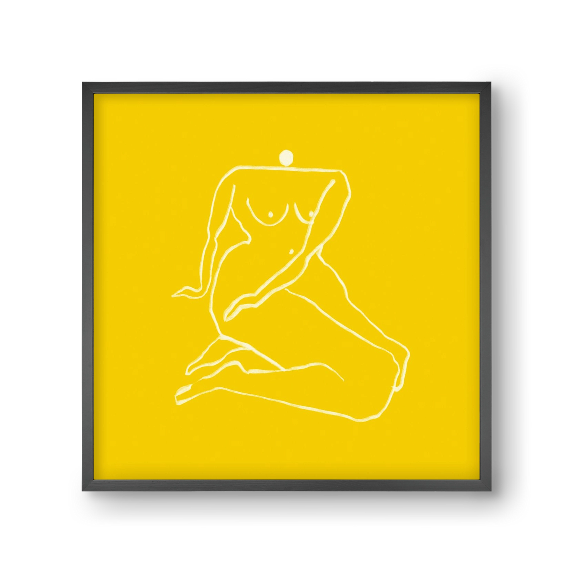 Sunny woman, 30x30 cm (30x30 cm), Fekete keret