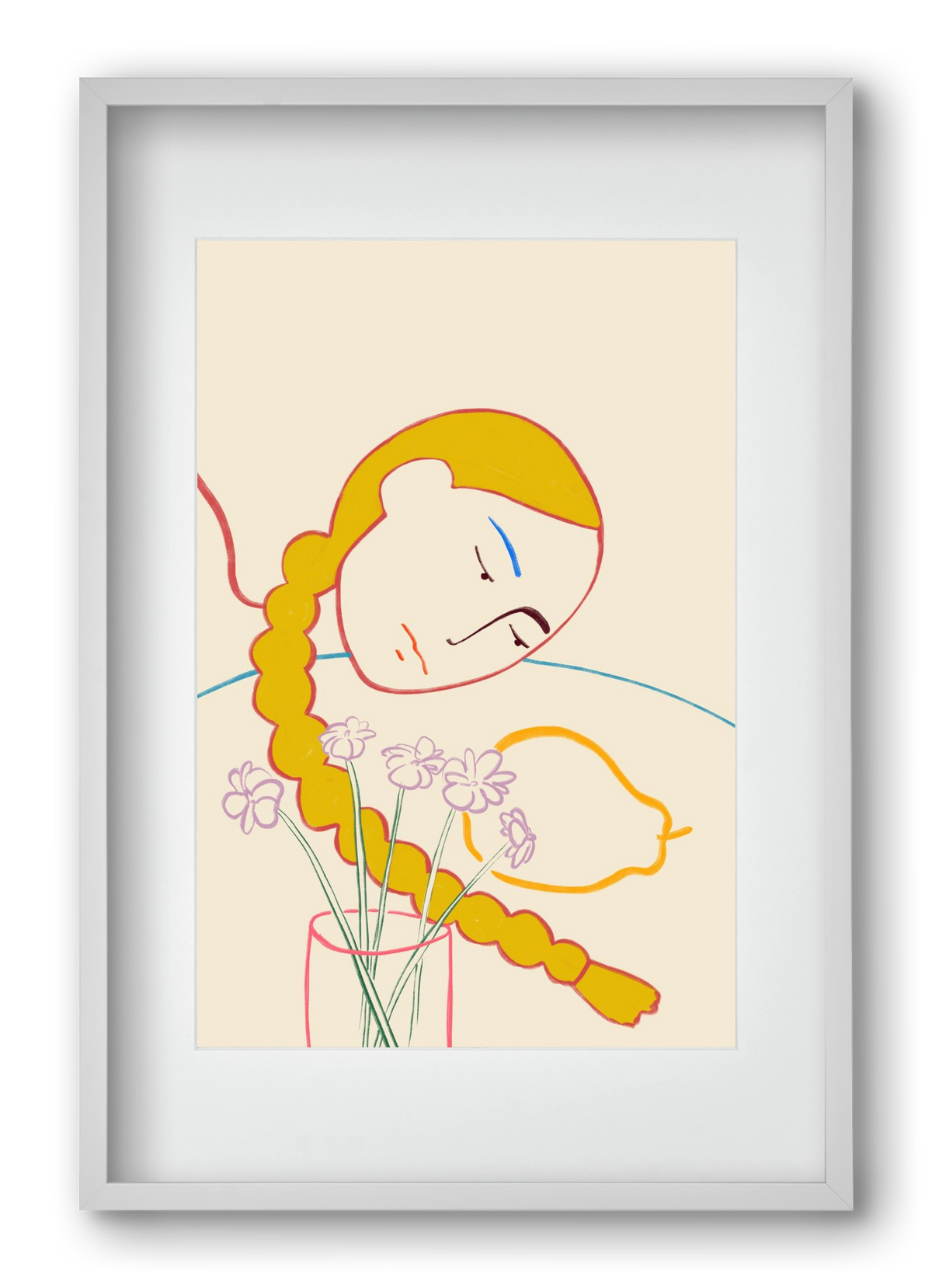 PEAR, 40x60 cm (30x45 cm), Fehér keret, paszpartuval