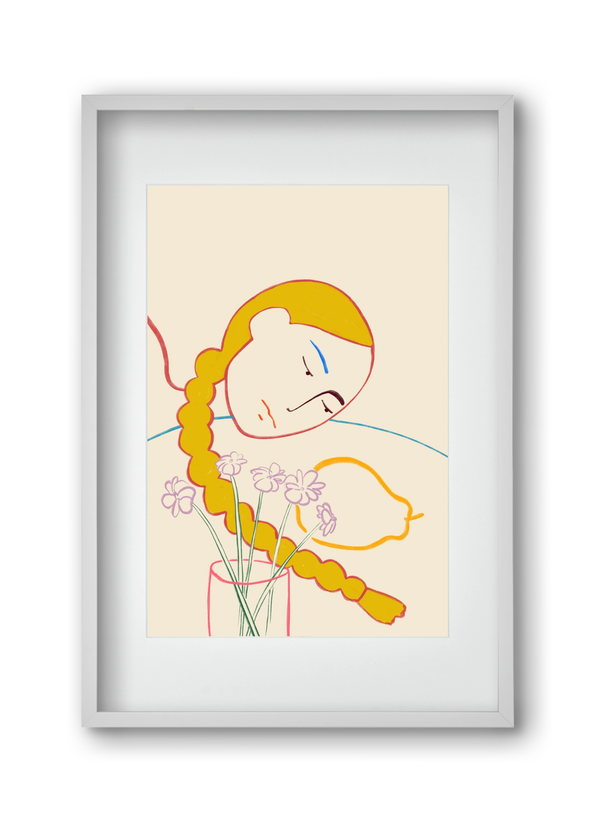 PEAR, 30x45 cm (20x30 cm), Fehér keret, paszpartuval