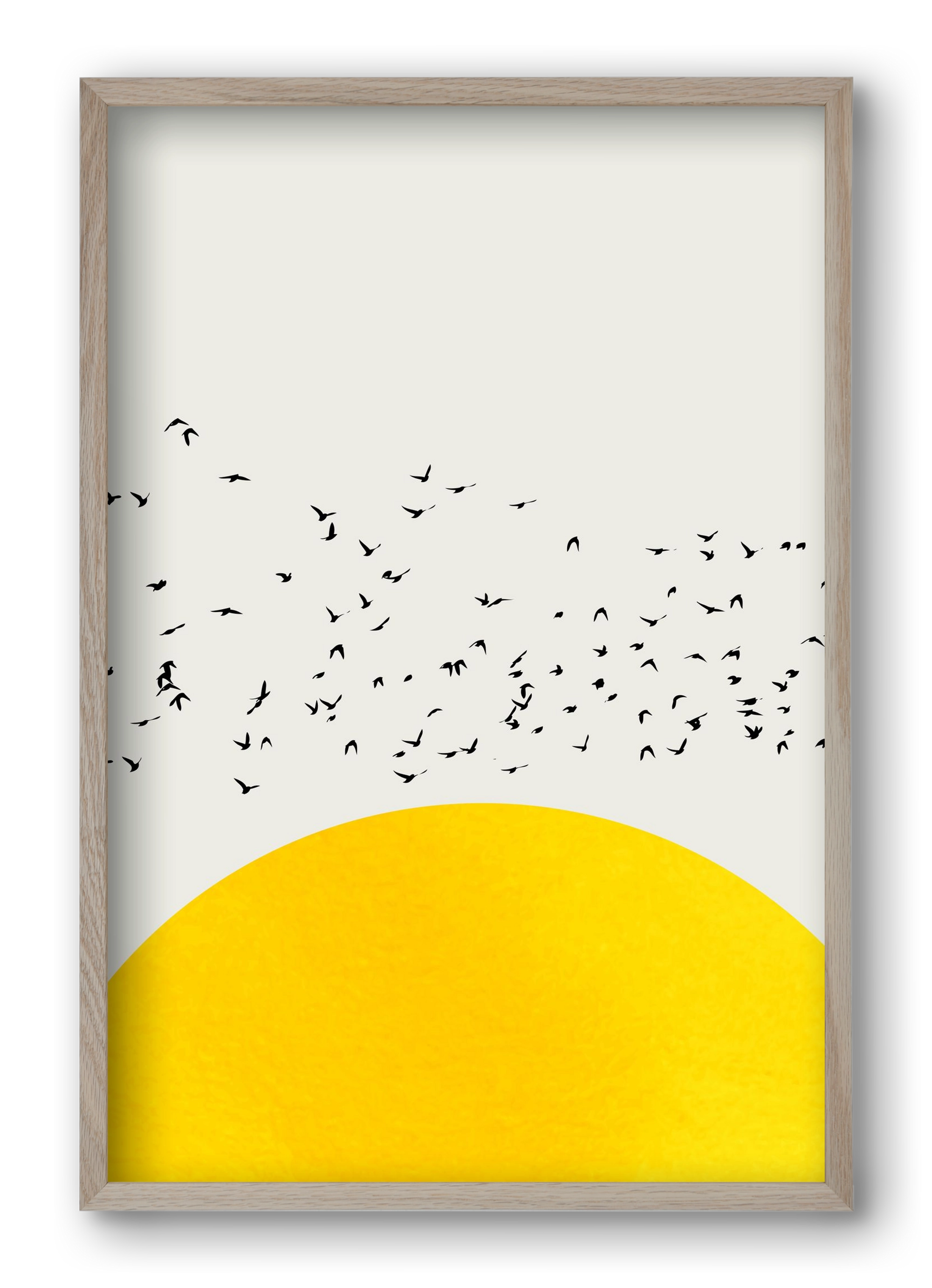 A thousands birds, 40x60 cm (40x60 cm), Tölgy keret